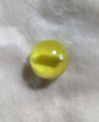 1 Vintage Bright Yellow Marble. Possible Cat Eye. Very Unique Color.