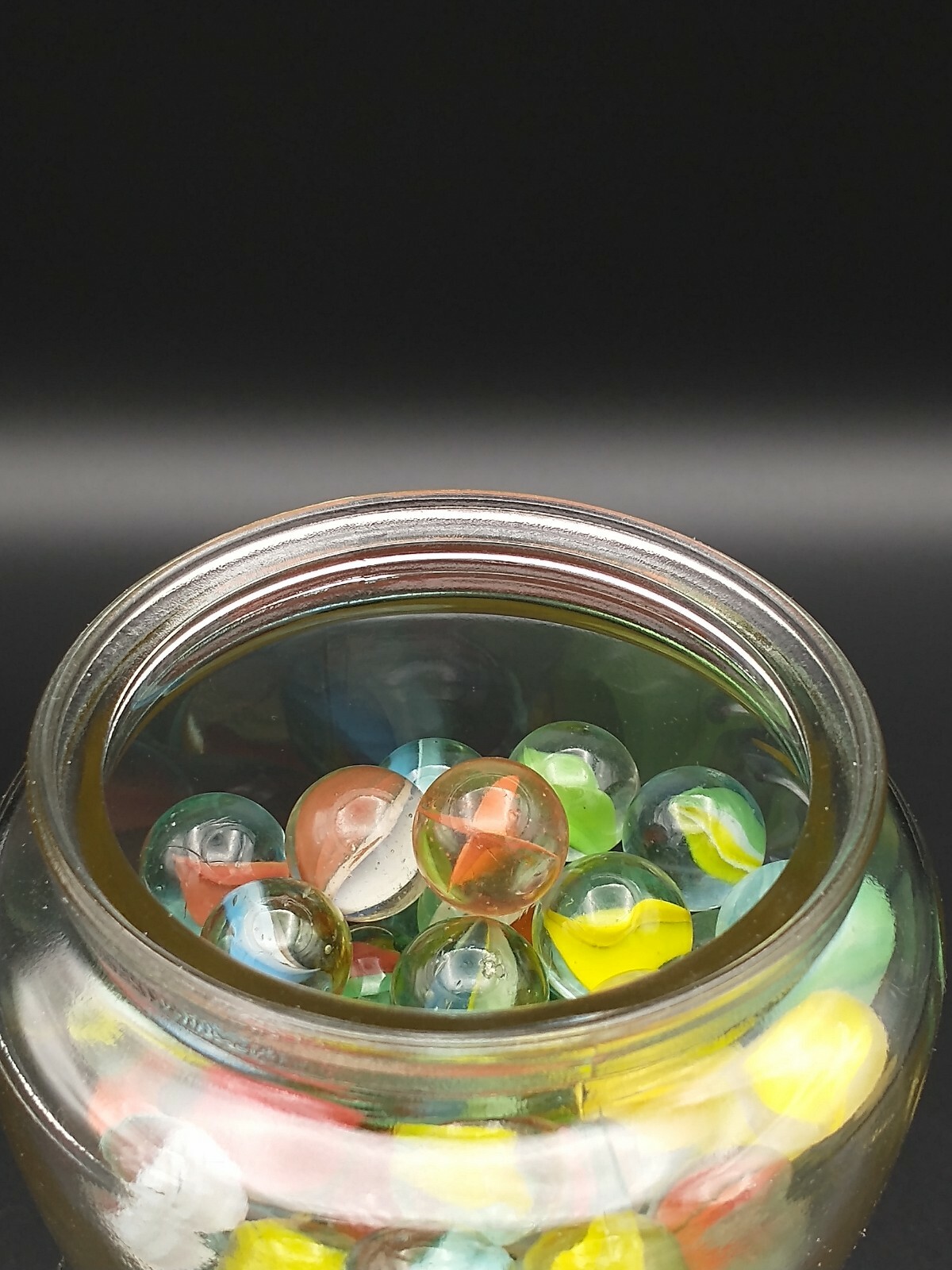 Vintage Marbles In 75th Birthday Mr. Peanut 🥜 Glass Jar