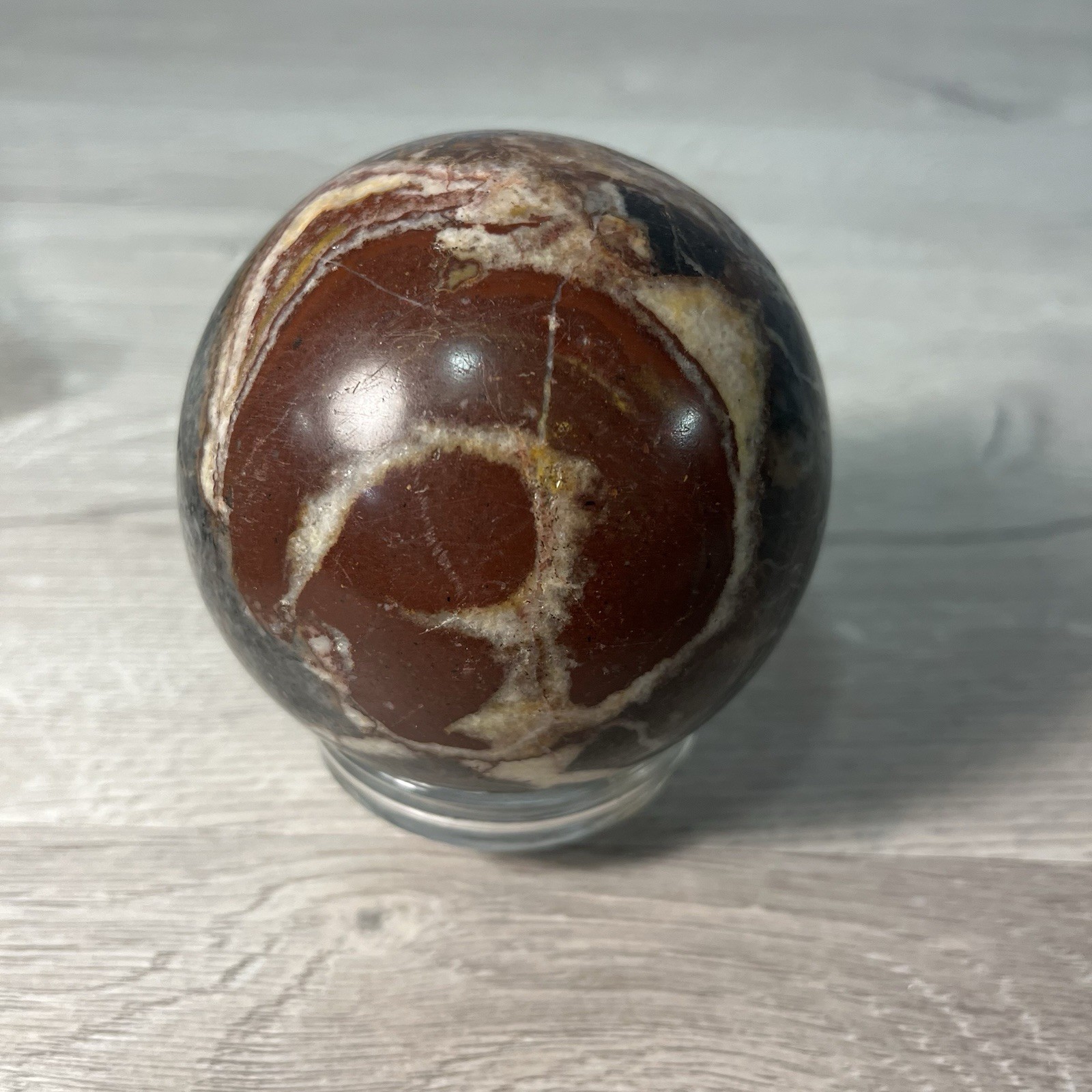 3.4″ Marble Ball Sphere Black, Red, White