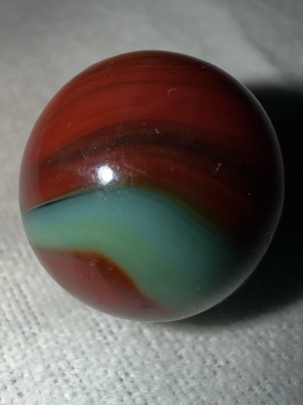 .63 Mint Sexy Stunning Akro Agate Triple Color Cork Green,Brownish And Black