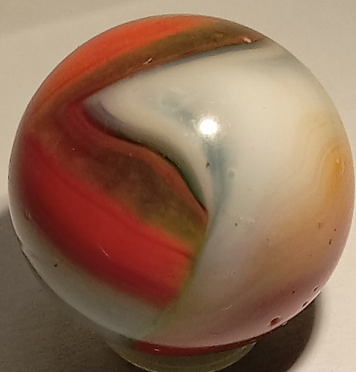VINTAGE Vitro V Patch BRUSHED Marble Green Base .62 UV UNIQUE Wedding Cake White