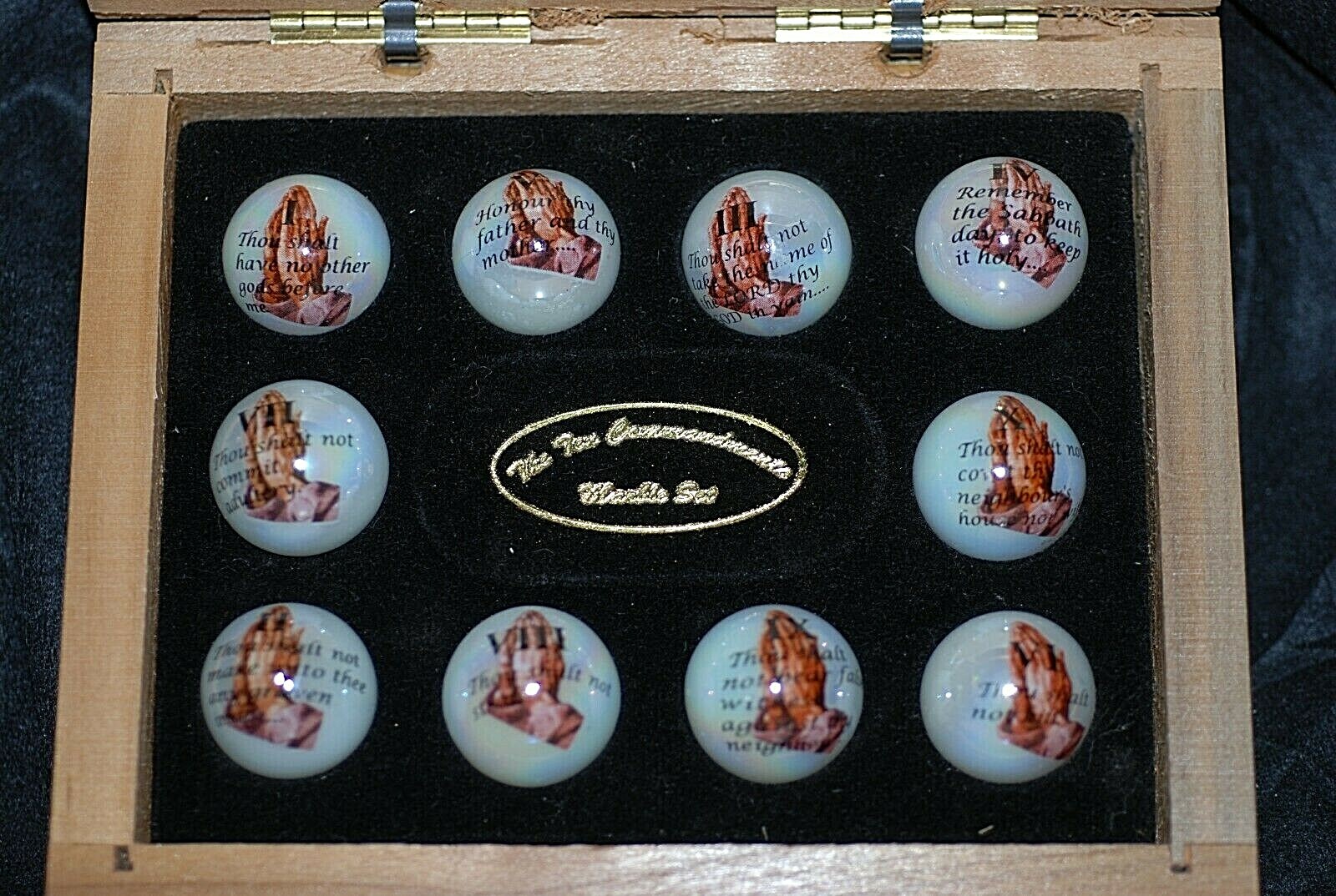 2008 JABO “THE TEN COMMANDMENTS” COLLECTOR’S EDITION 1.00″ INCH MARBLES