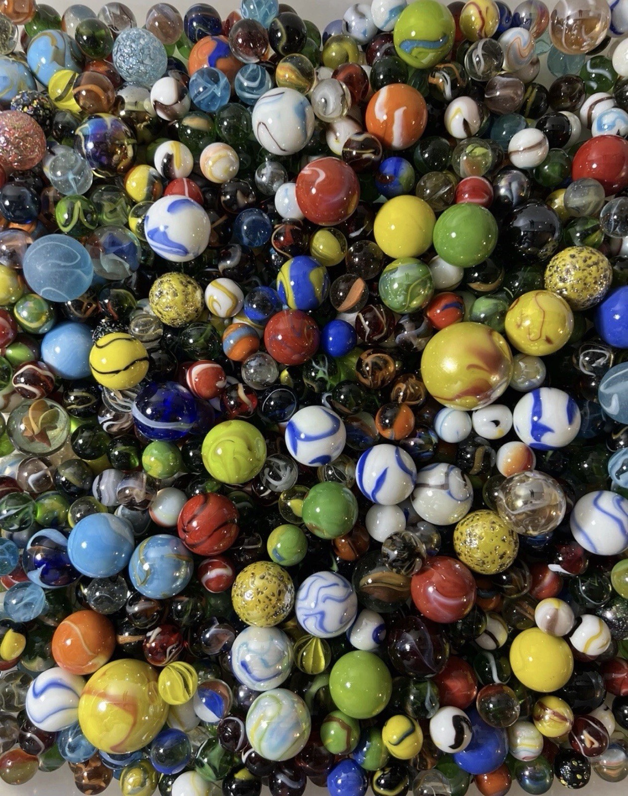 MARBLES SPECIAL COLLECTION -FANCY MIX MARBLES 2 POUNDS More Scooters .