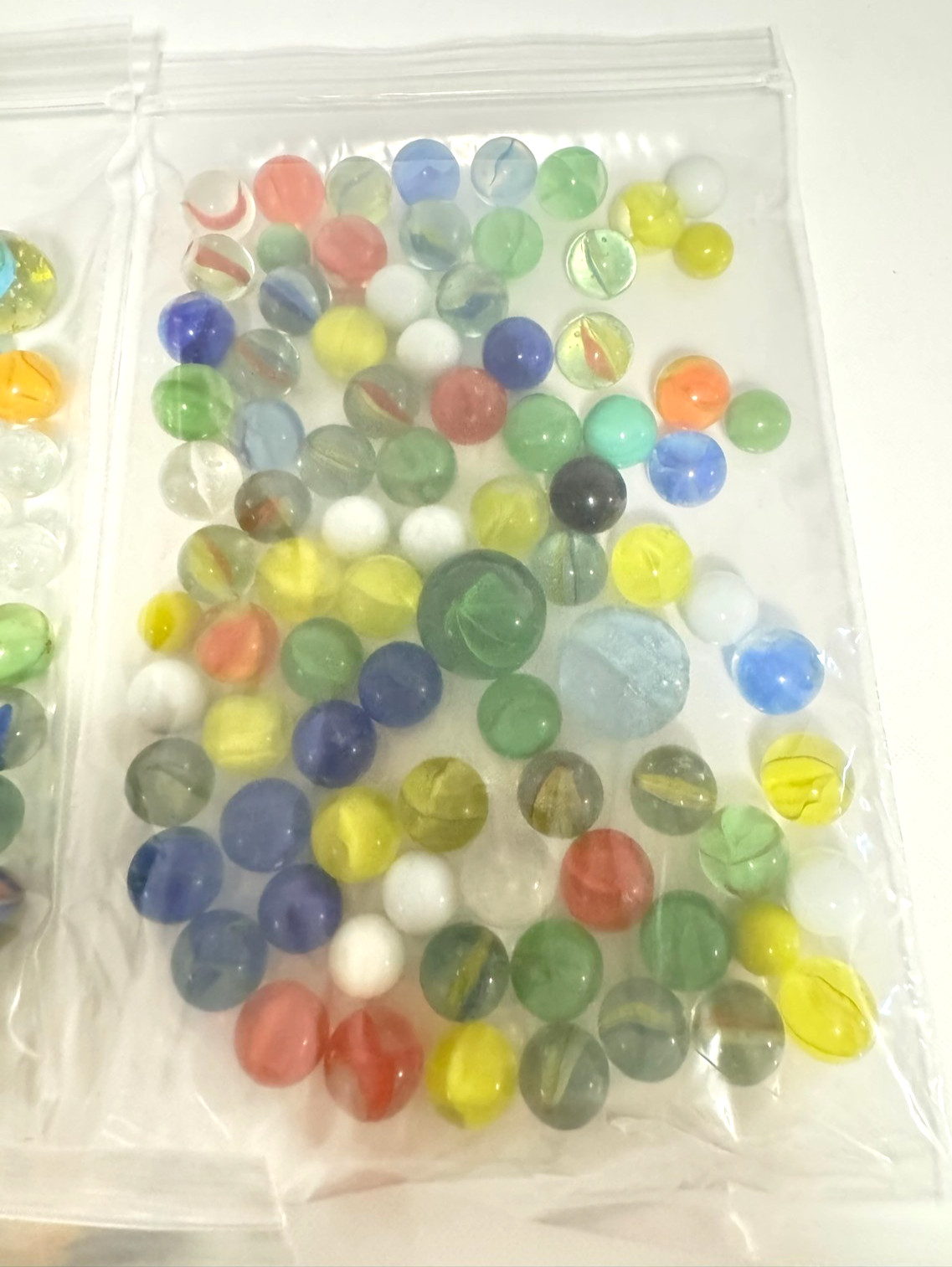 ~150 Vintage Mixed Marbles Various Colors and Sizes