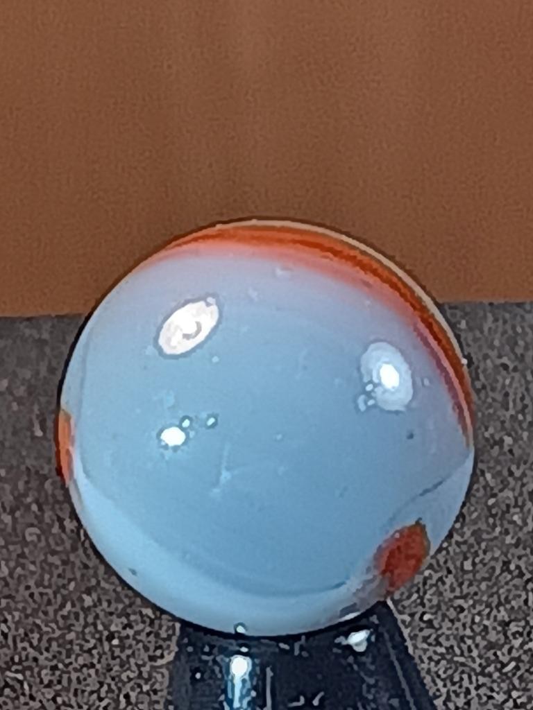 9/16″ Peltier Imperial Reds Celestial Blue & Pearl Rainbo NM Serious Marble B276