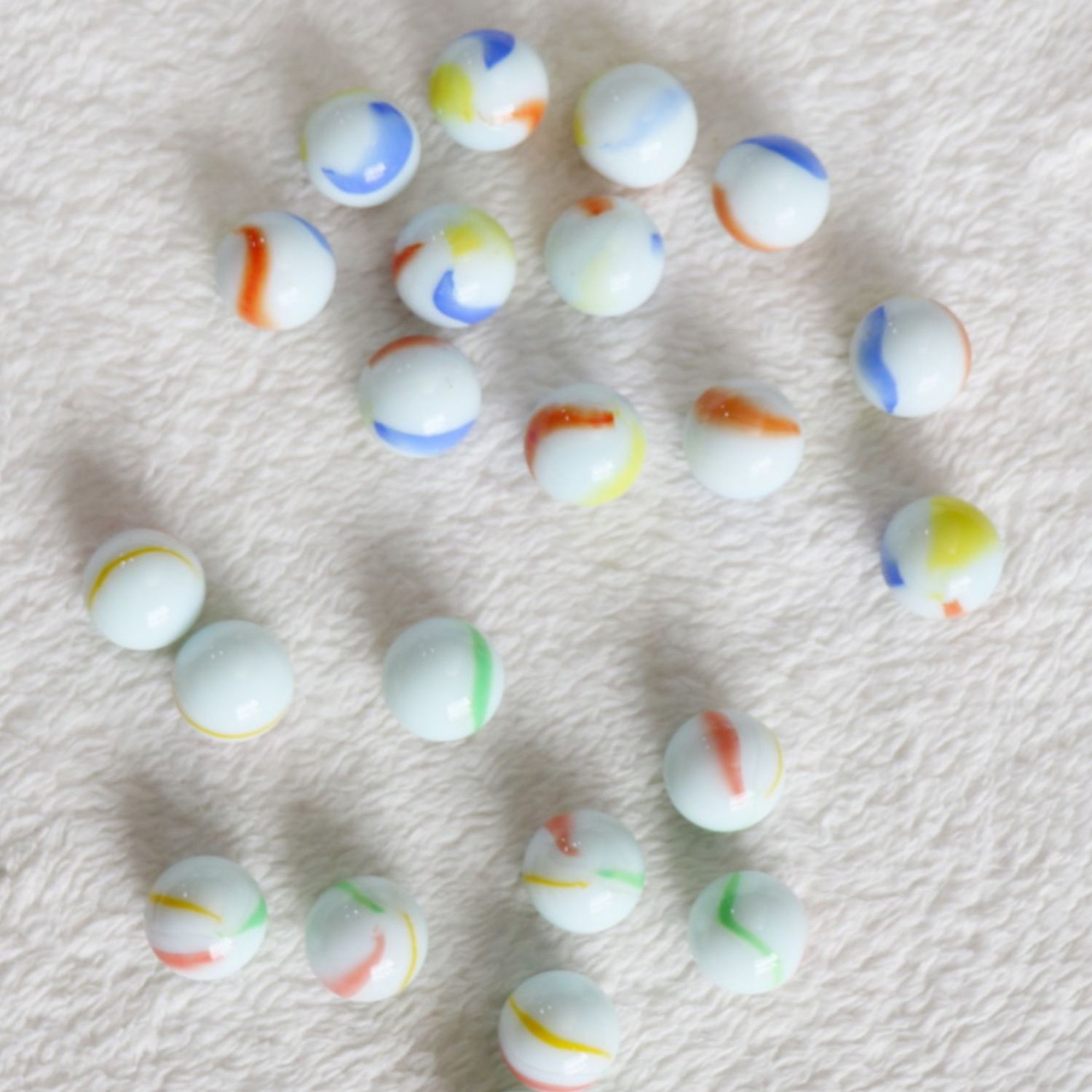 16mm Coloured Glass Balls Marble Sphere Toys Games Beads Craft DIY Decorative