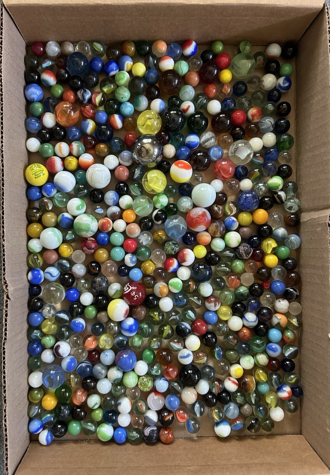 Marbles Mixed Lot 6.5+ lbs (#2) Vintage Modern Damaged to Mint Pounds of Marbles