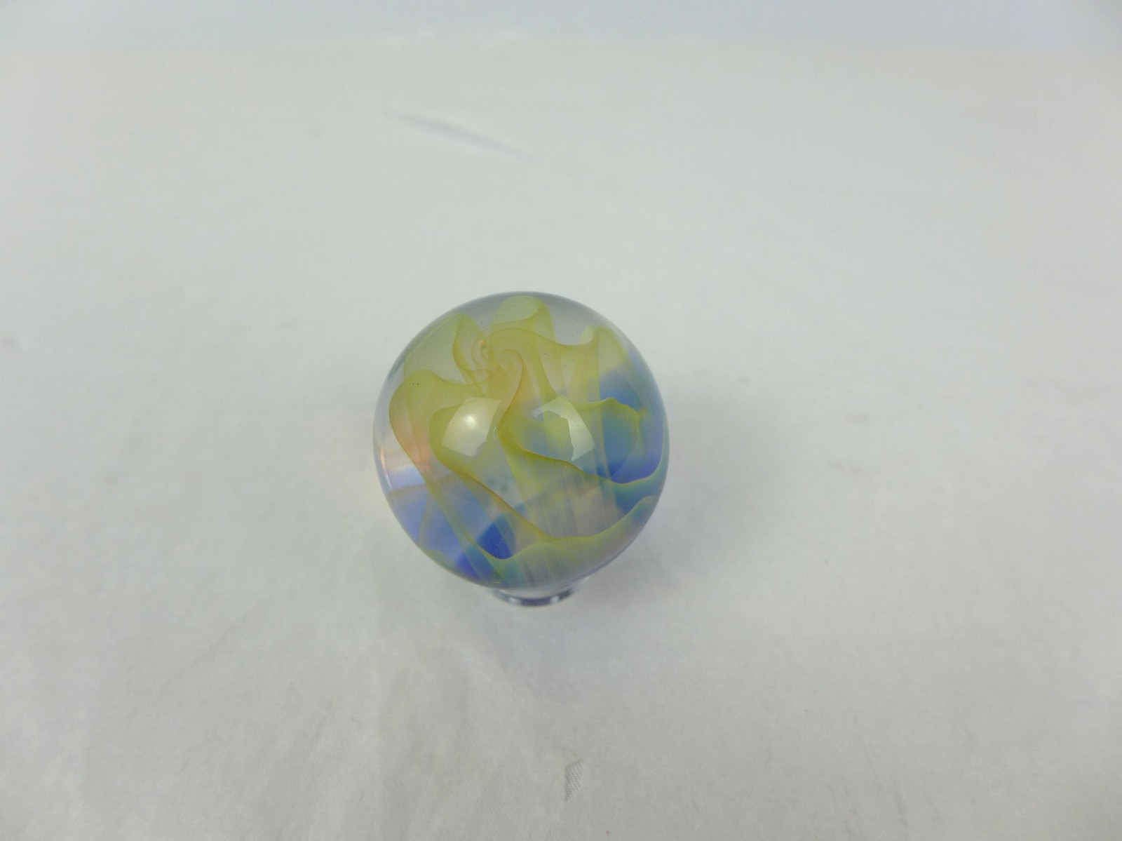 Rare John Bridges Psychedelic Waves Art Glass Marble 1.51″ JSB 2004
