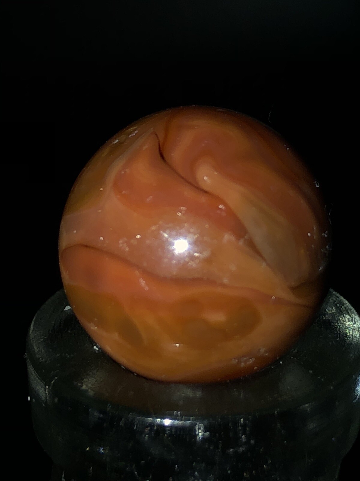 Beutiful VHTF Christensen agate marble deep orange and red-light brown coloring