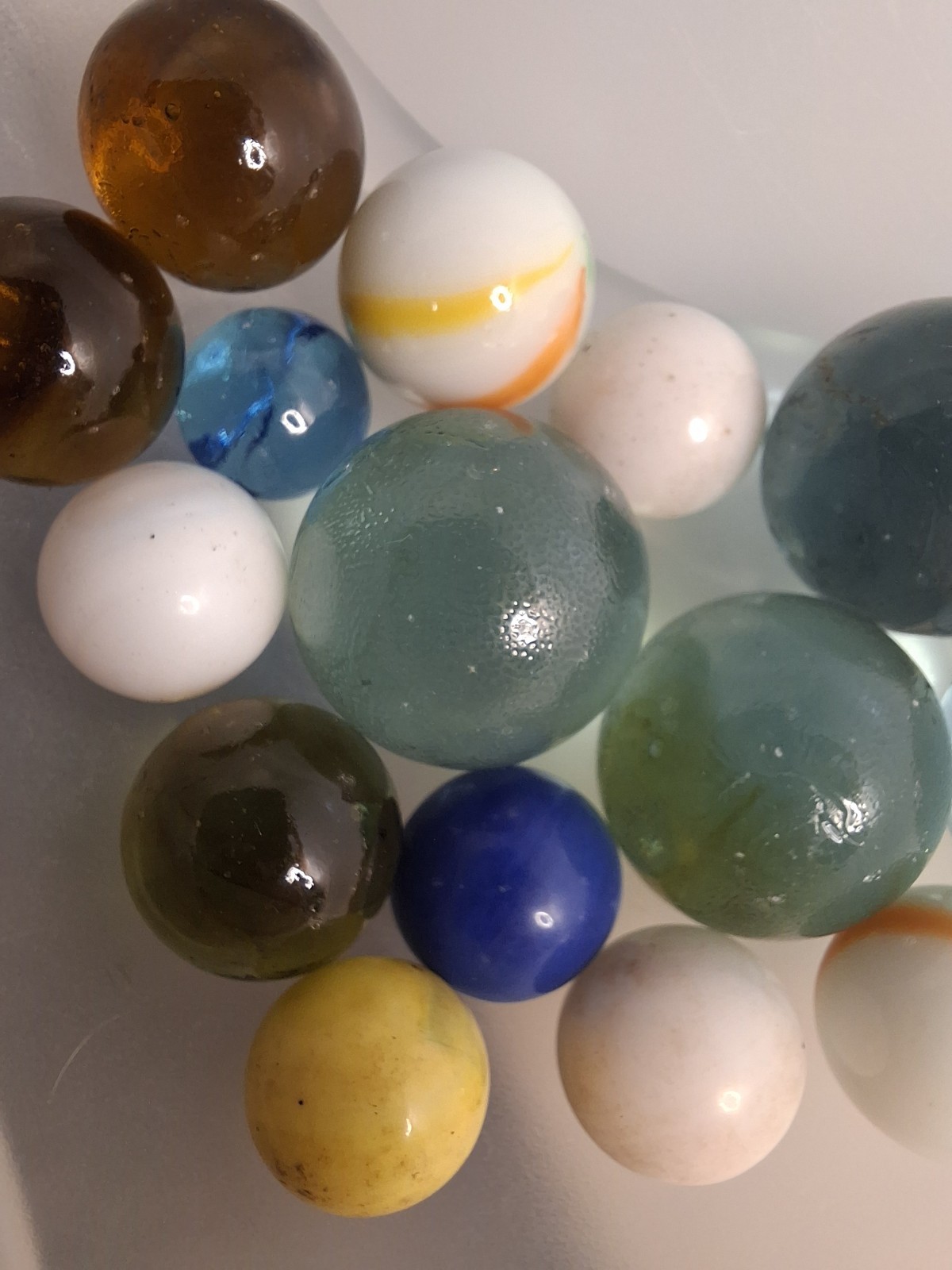 Marbles Lot Variety Of Colors 3 lbs,about 350 Different Sizes and conditions