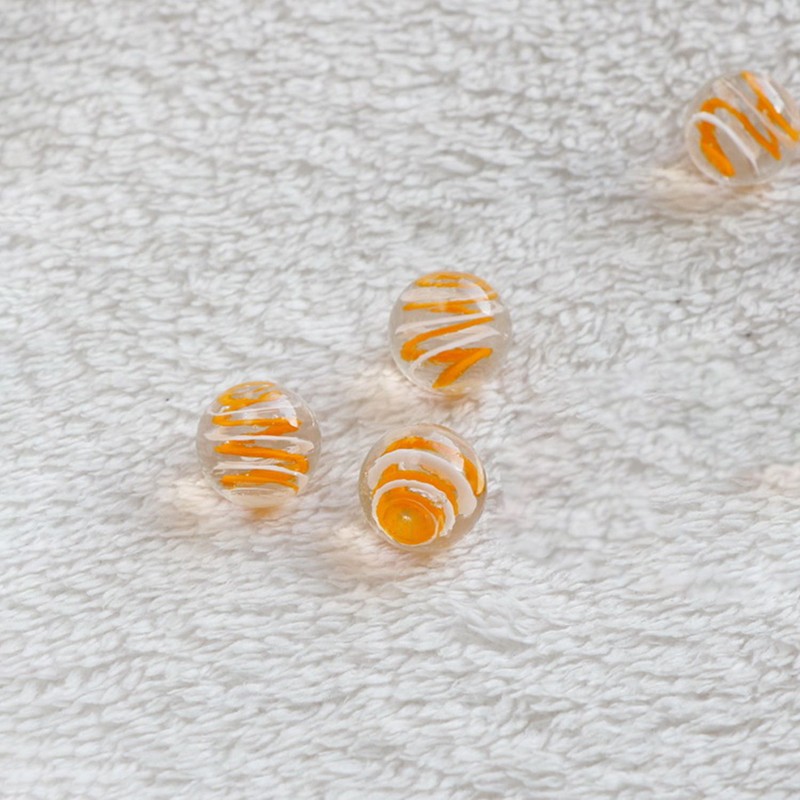 16mm Glass Marbles Beads Orange Traditional Vintage Classic Toys Game Decoration