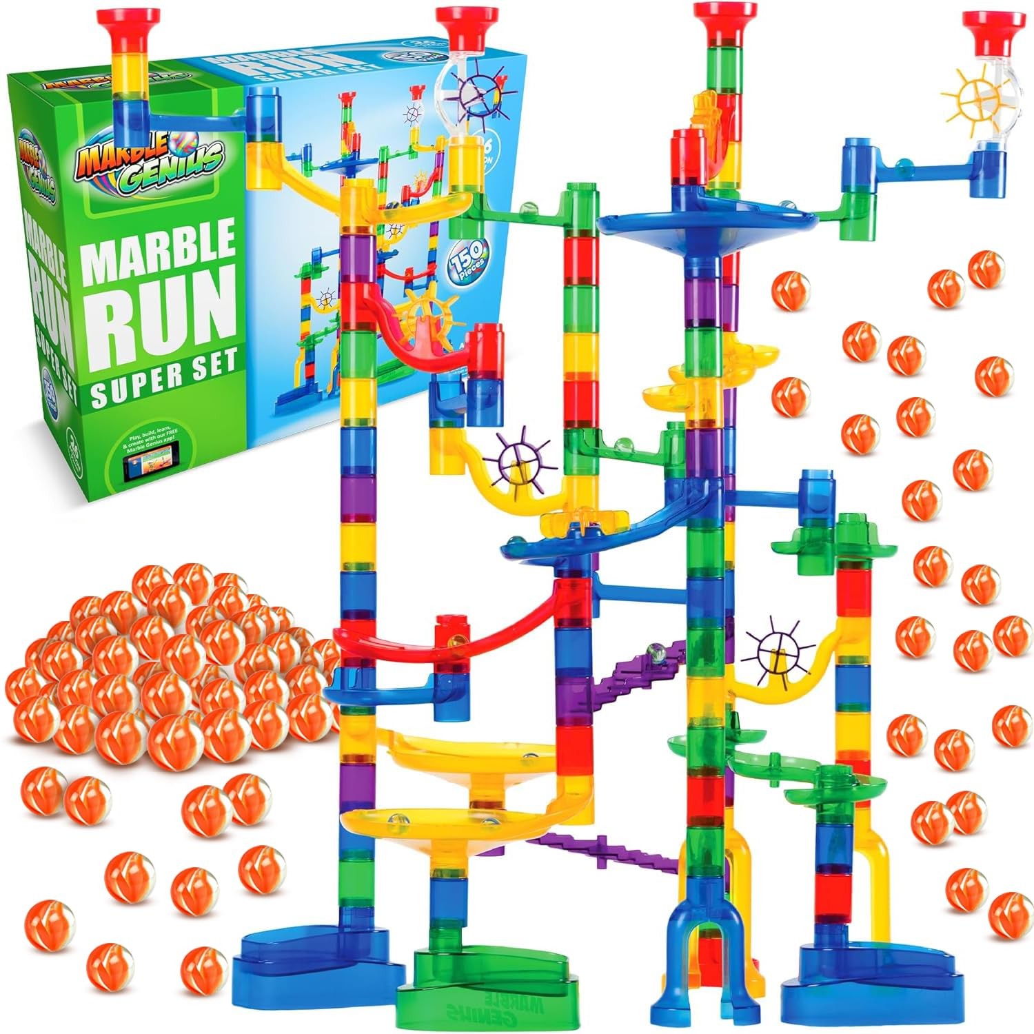 Marble Genius Run Super Set, STEM 26.4 x 34.8 x 17.3 cm, Set