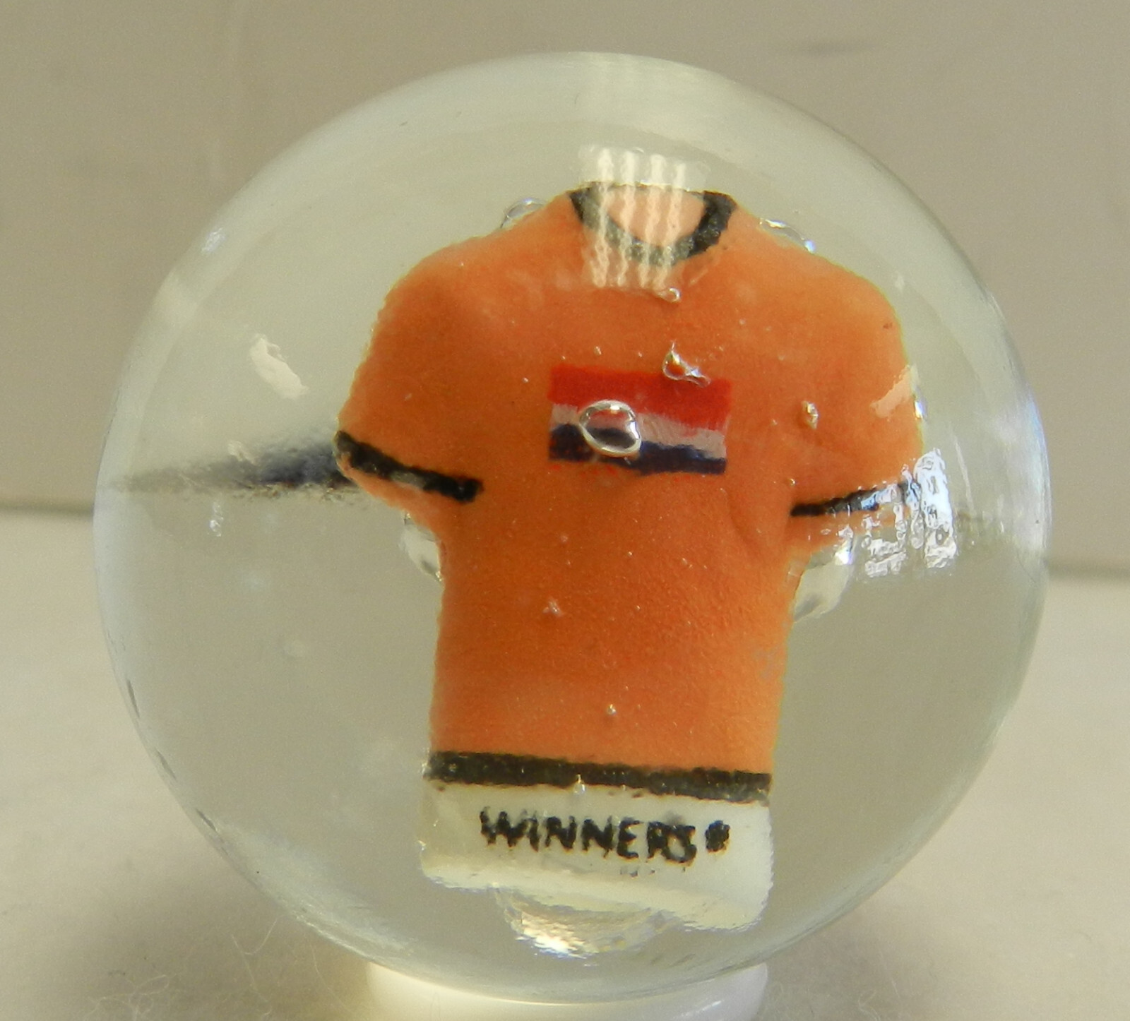 #17763m Netherlands Soccer Football Jersey Contemporary Sulphide Marble 1.35 In