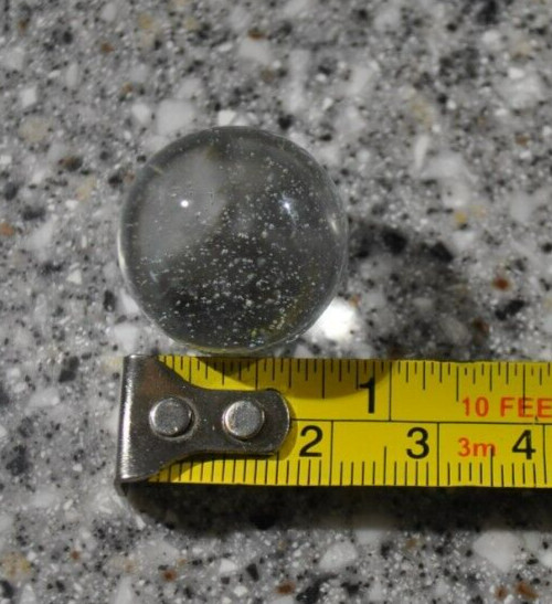 Lot of 31 Vintage Clear & a few other colors w/Bubbles Glass Marbles