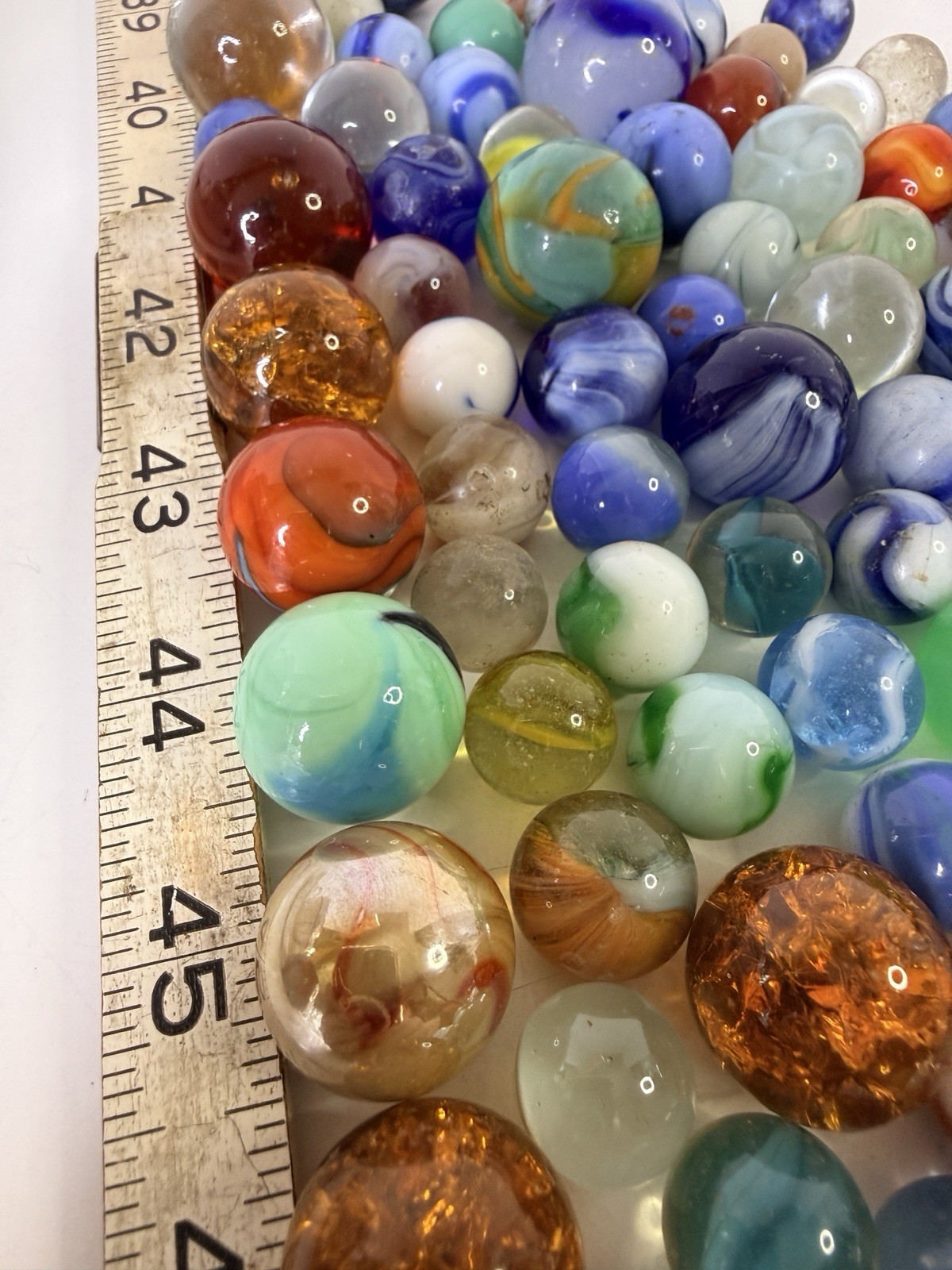 Vintage Collection Of Marbles Different Makers COLORS SIZES 140+