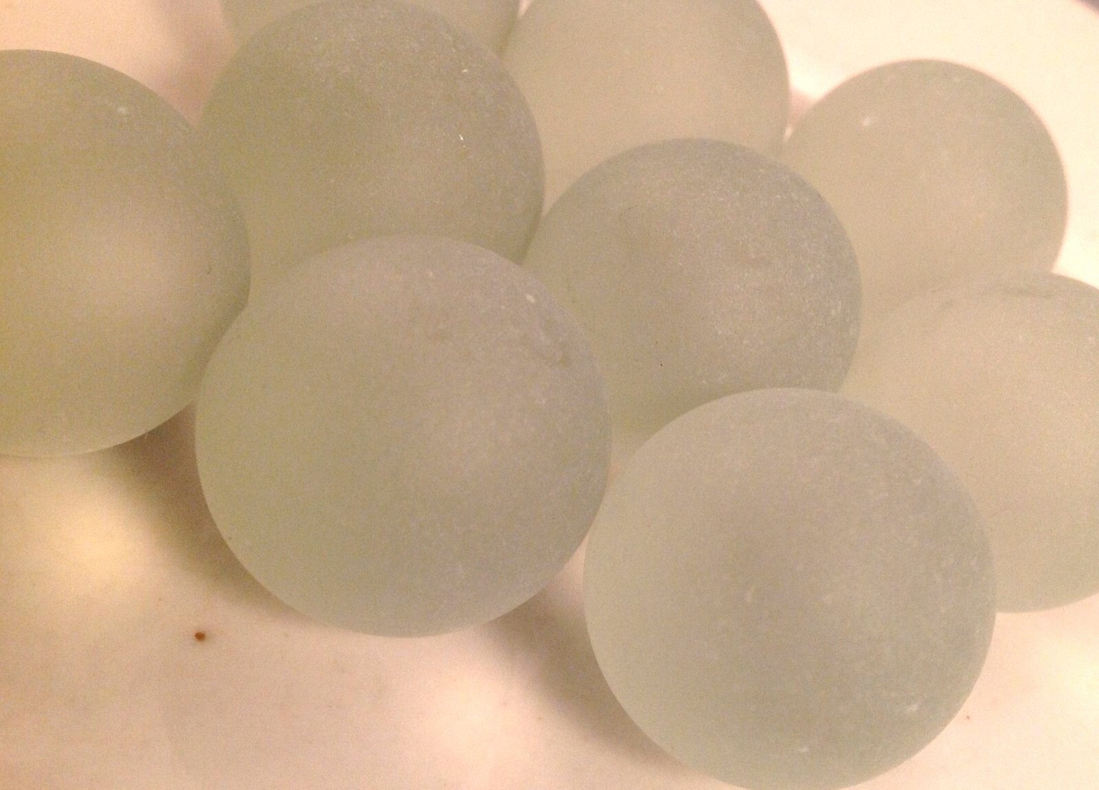 Glass Marbles 1″ – 12oz bag Clear frosted marble 16pcs
