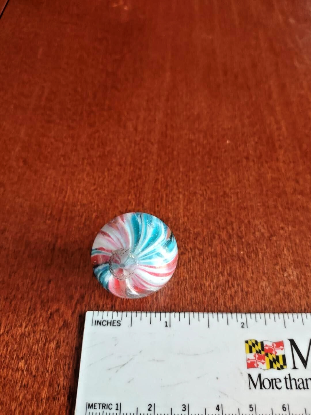 1890’s German Left handed Twist Onion Skin Glass Marble Germany