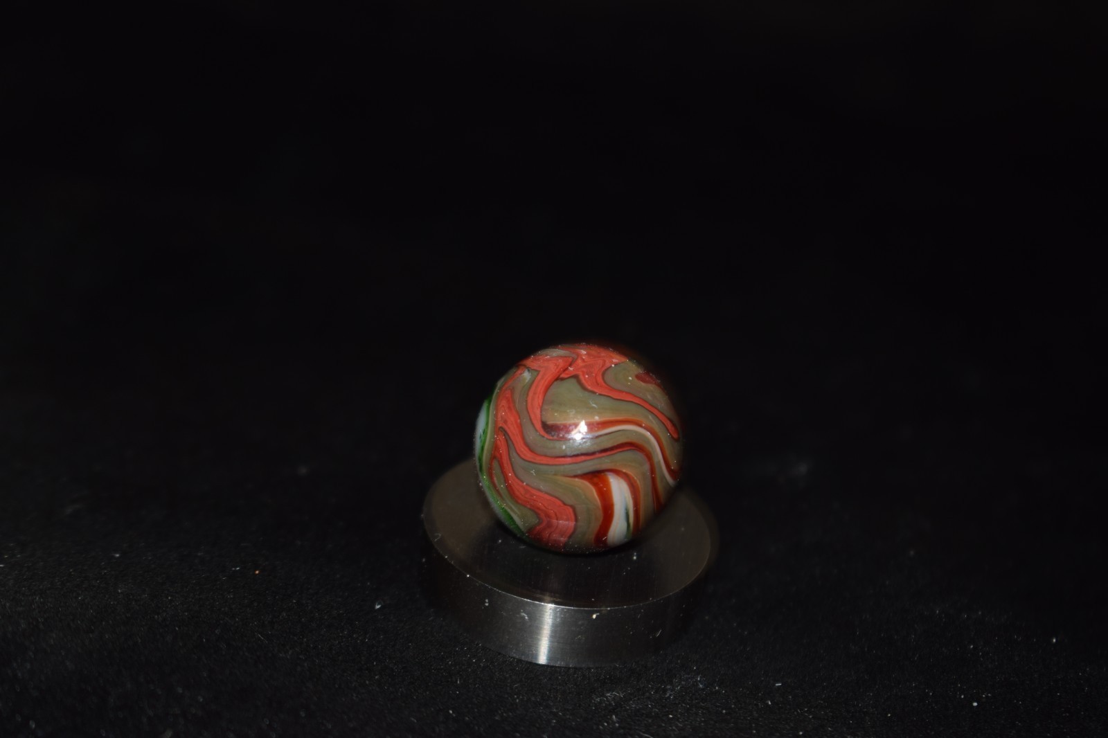 🦅JABO🤠West Virgina Marble Collectors Club Run🔴OXBLOOD👽Aventurine .718″ Mint