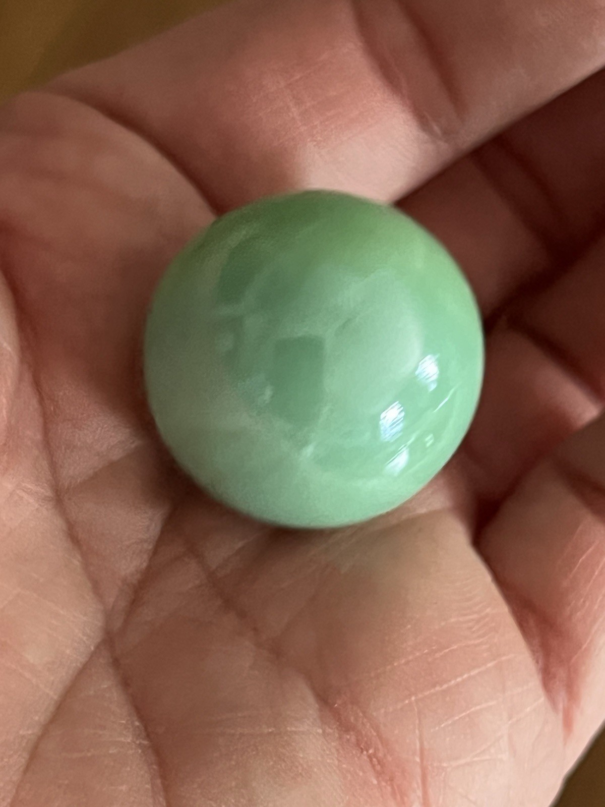 Vintage CAC Rare Green Pearl Swirl Christensen Marble Shooter Iridescent ￼