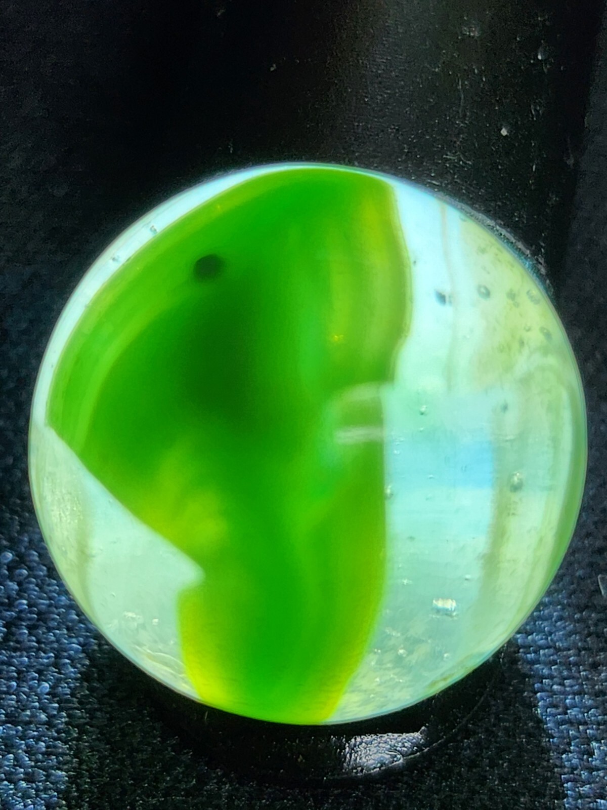 Vintage Vitro Agate “Conqueror” Marble .62 Inch Size Nice. R1
