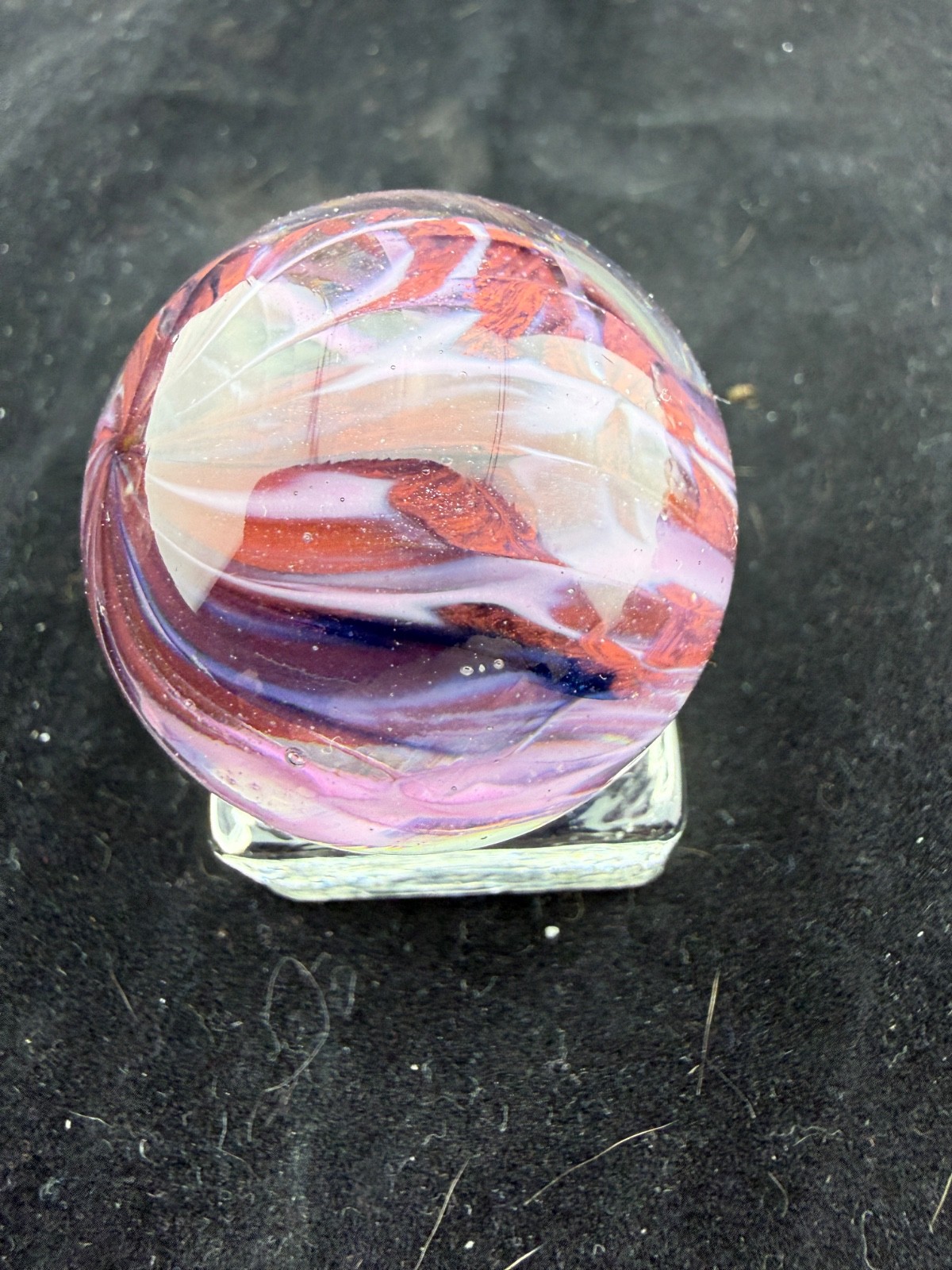 RARE Joe Davis Glass Art Marble 1.48 inches Near Mint