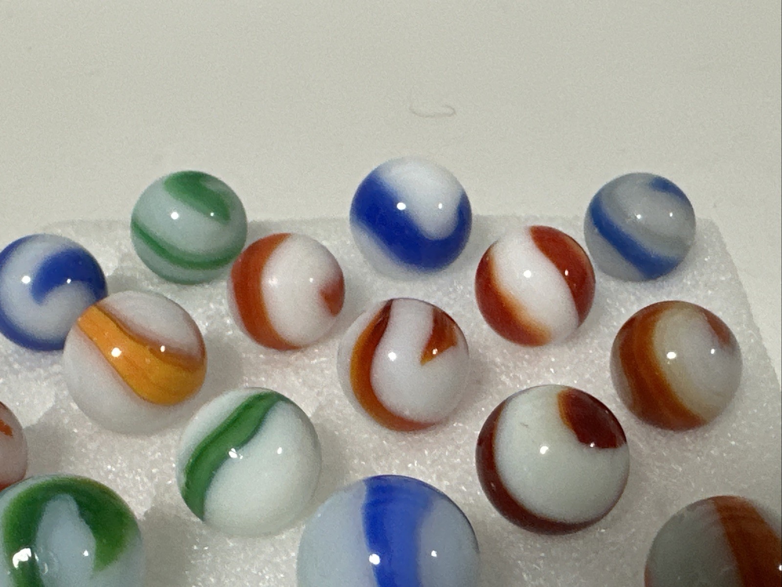 412 Lot Of 30 Akro Agate Prize Name Vintage Marbles!
