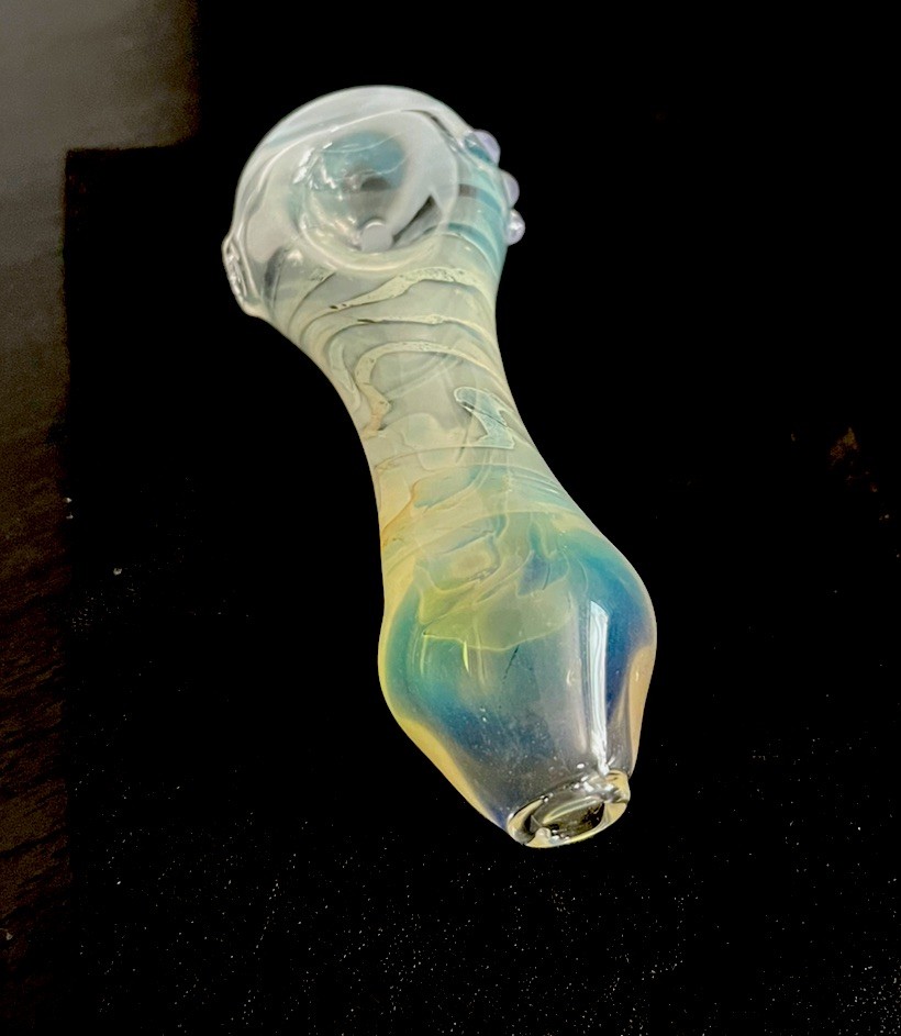4” “Eyeball Pipe” Tobacco Eye COLOR CHANGING Design Glass Art Eyeball Marble USA
