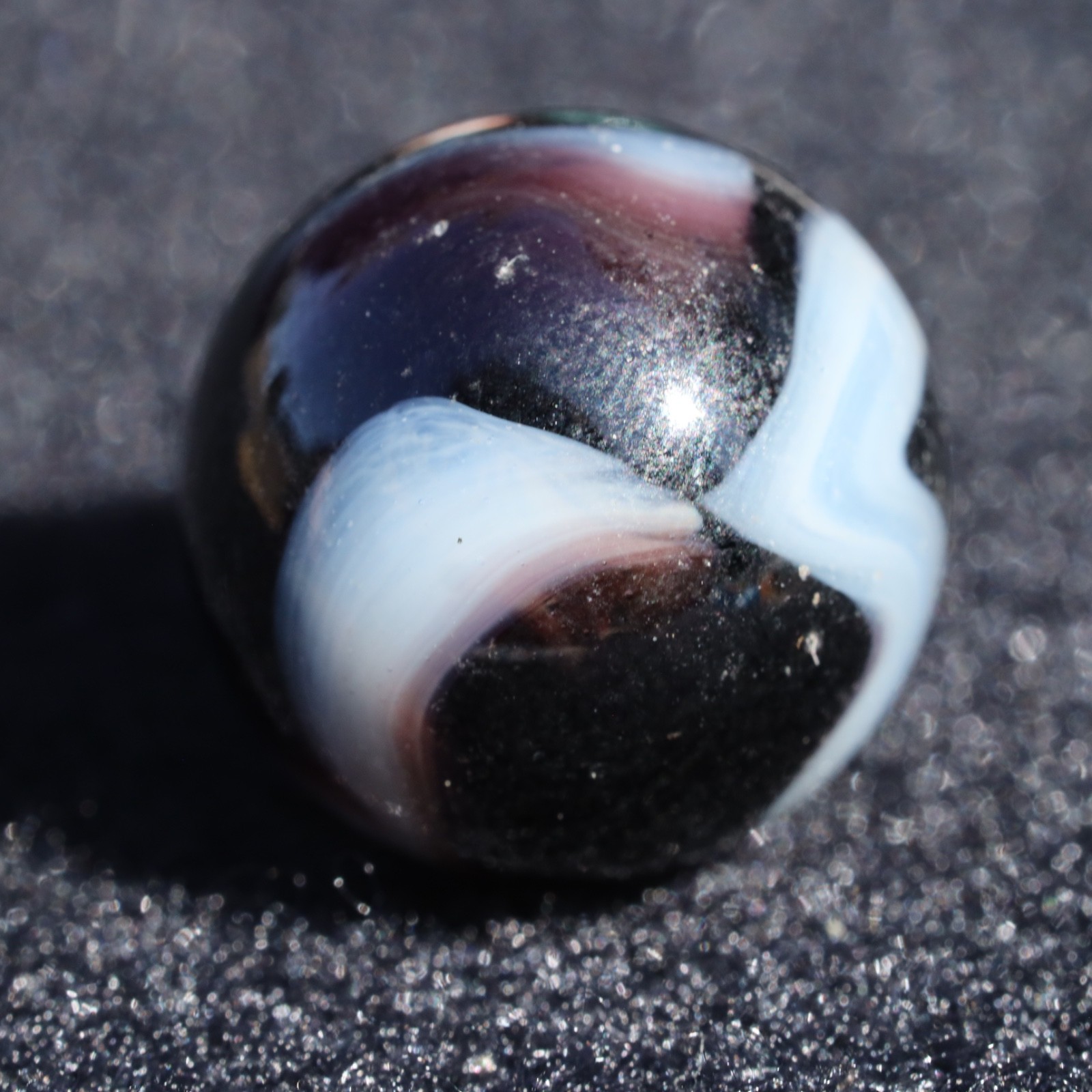 ALLEY Dark Base WV West Virginia Swirl Marble 5/8″ M Combined Shipping