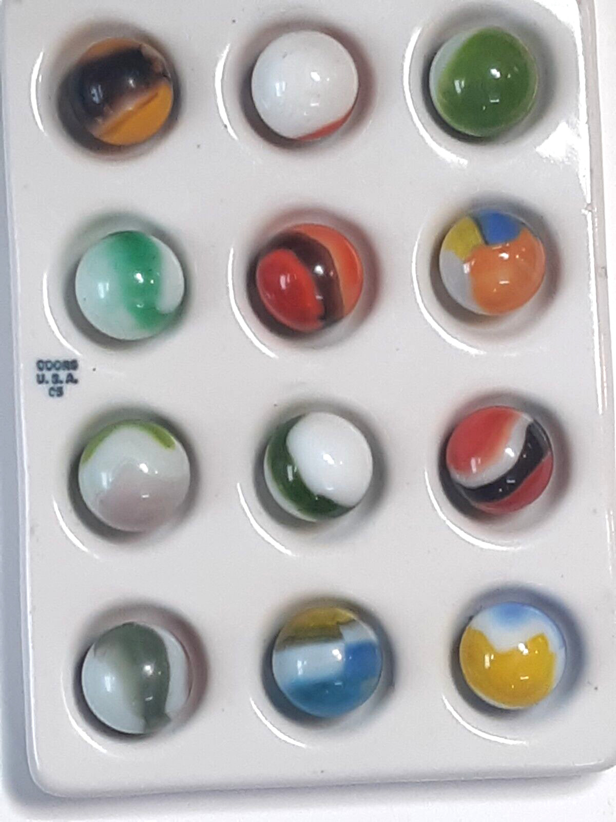 Twelve Wet Mint Vintage Vitro Agate Patches, Collector Marbles #3