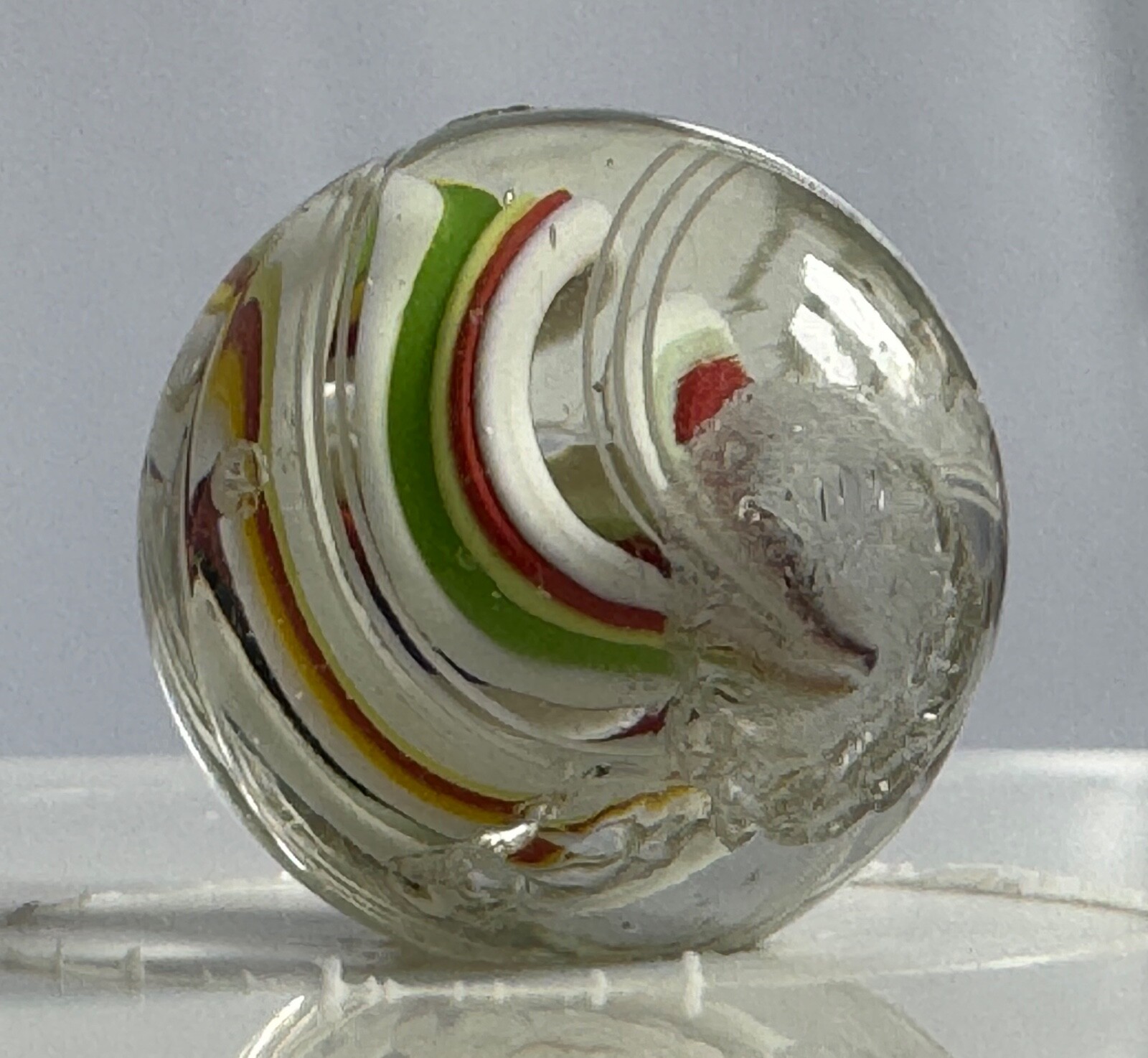 Unusual Coloured 4 Ribbon Divided Core Marble 18mm (23/32”)