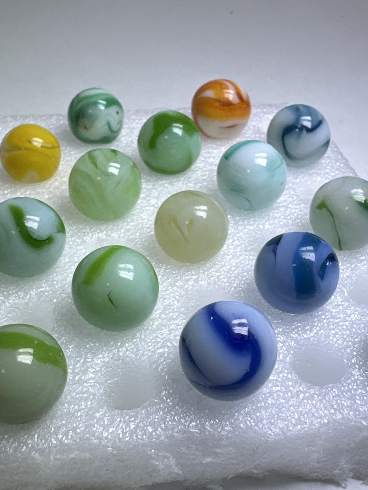356 Lot Of 30 Vintage Alley Agate Swirl Marbles!