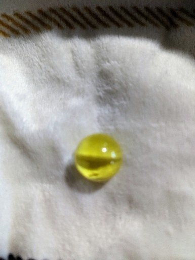 1 Vintage Bright Yellow Marble. Possible Cat Eye. Very Unique Color.