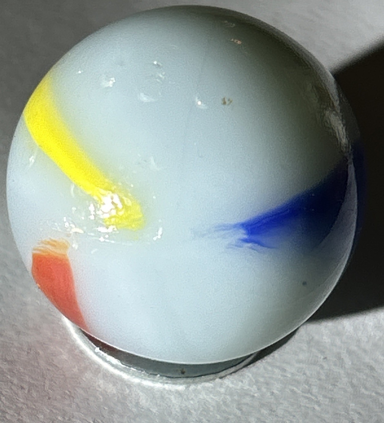 1” PELTIER GLASS COMPANY, National Line Rainbo Ketchup Mustard Blue Sky Picasso