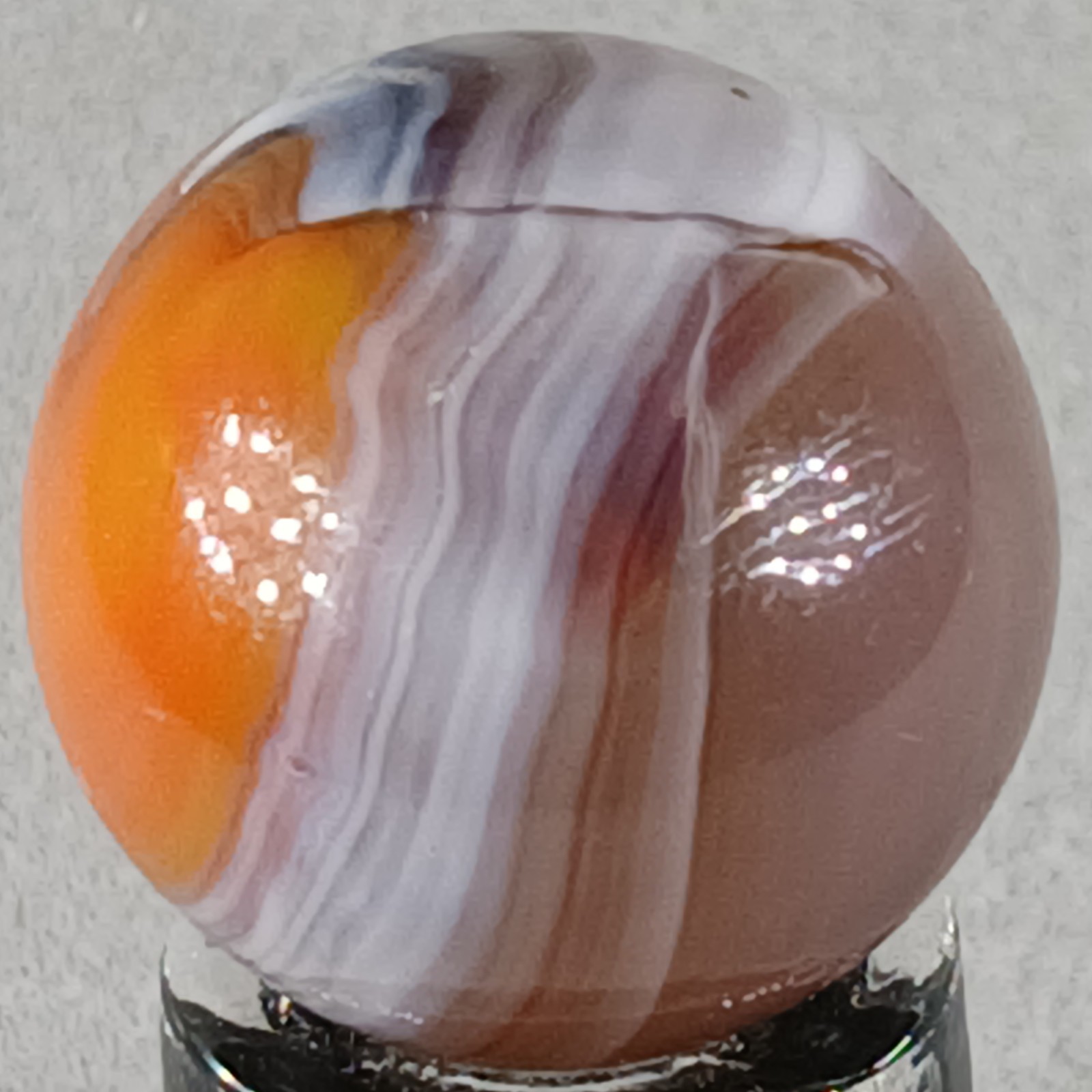 Vintage Vitro Exotic Conqueror Marble .63 Inches Near-Mint Condition