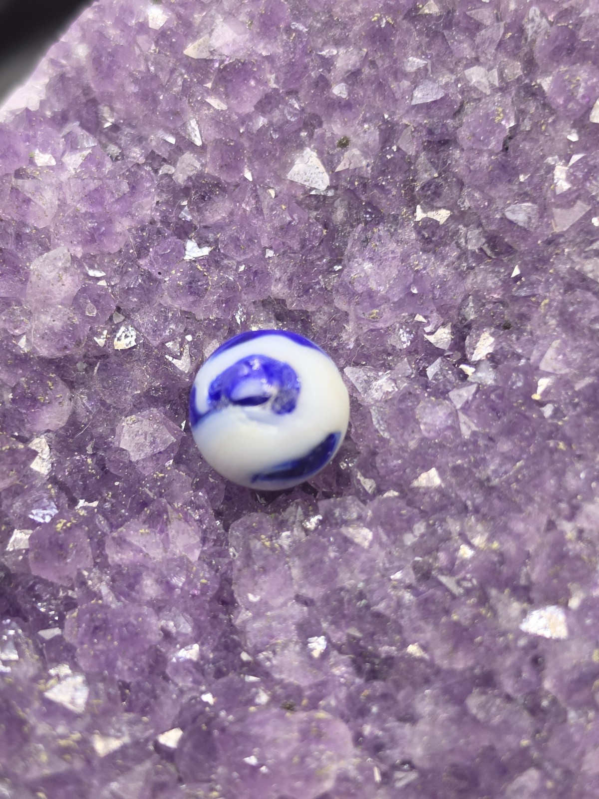Antique/Vintage Collectible ,Blue And White,Toy Marble