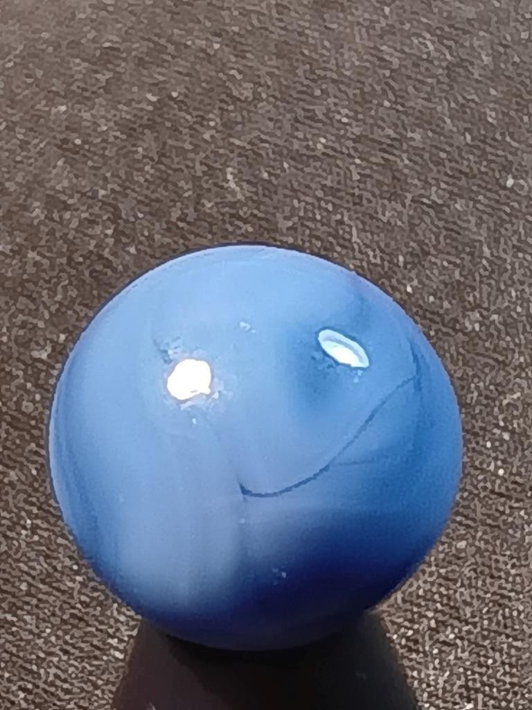 17/32″ Akro CAC Deep Navy to Vista Blue Swirl Near Mint Serious Marble A691