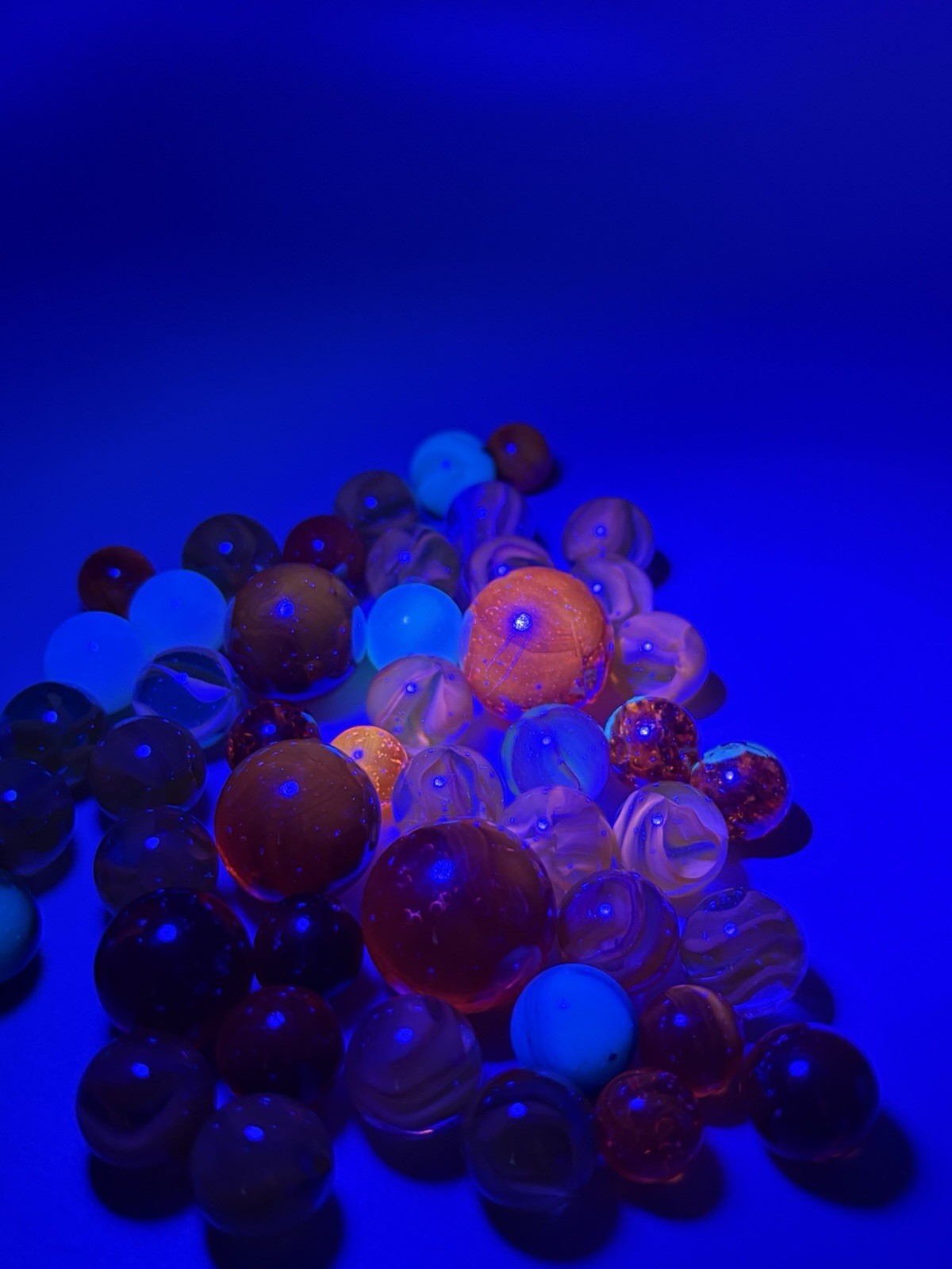 Vintage UV Reactive Marbles Lot