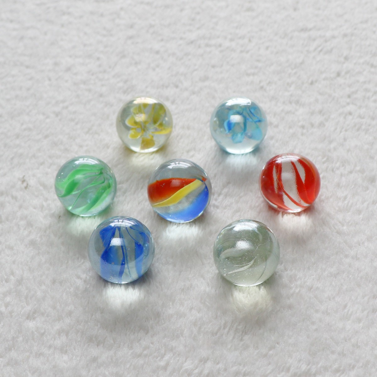 Glass Marbles 25mm Assorted Vintage Colour Traditional Kids Classic Toy Games
