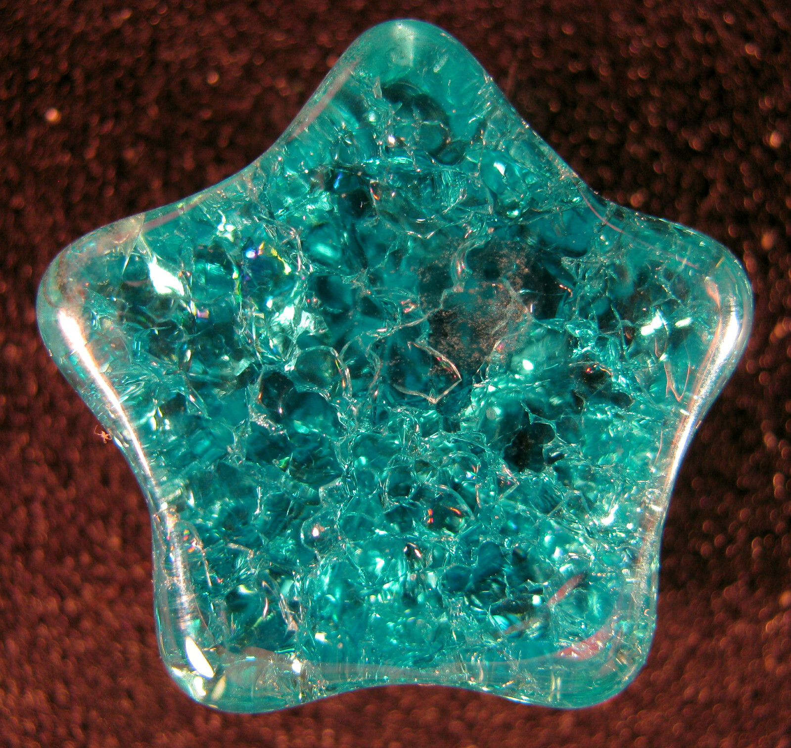 Big Colorful Crackle Glass Shooting Stars Pendant Mix 4 X 32mm 1.25″ New Marbles