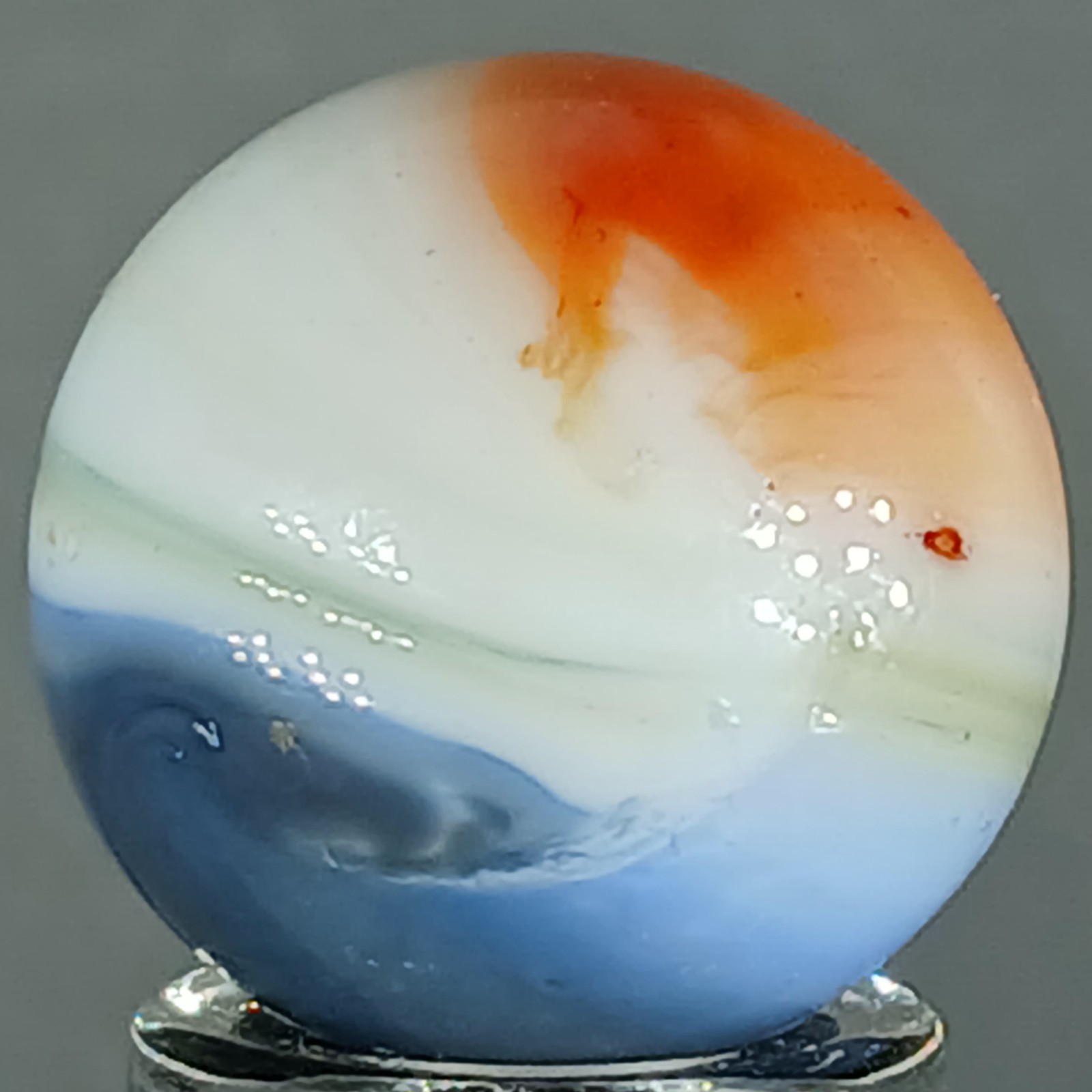 Vintage Imported Patch And Ribbon Marble .62 Inches Near-Mint Condition