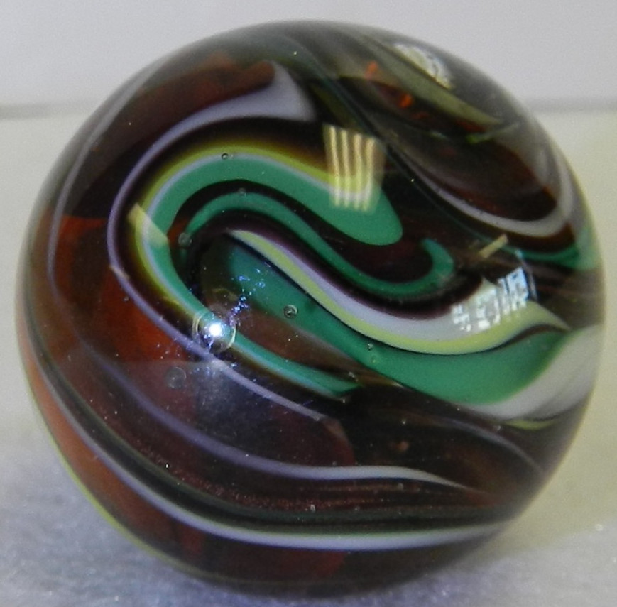 #20754m Nice Handmade Contemporary Keith Baker Marble .98 Inches Mint
