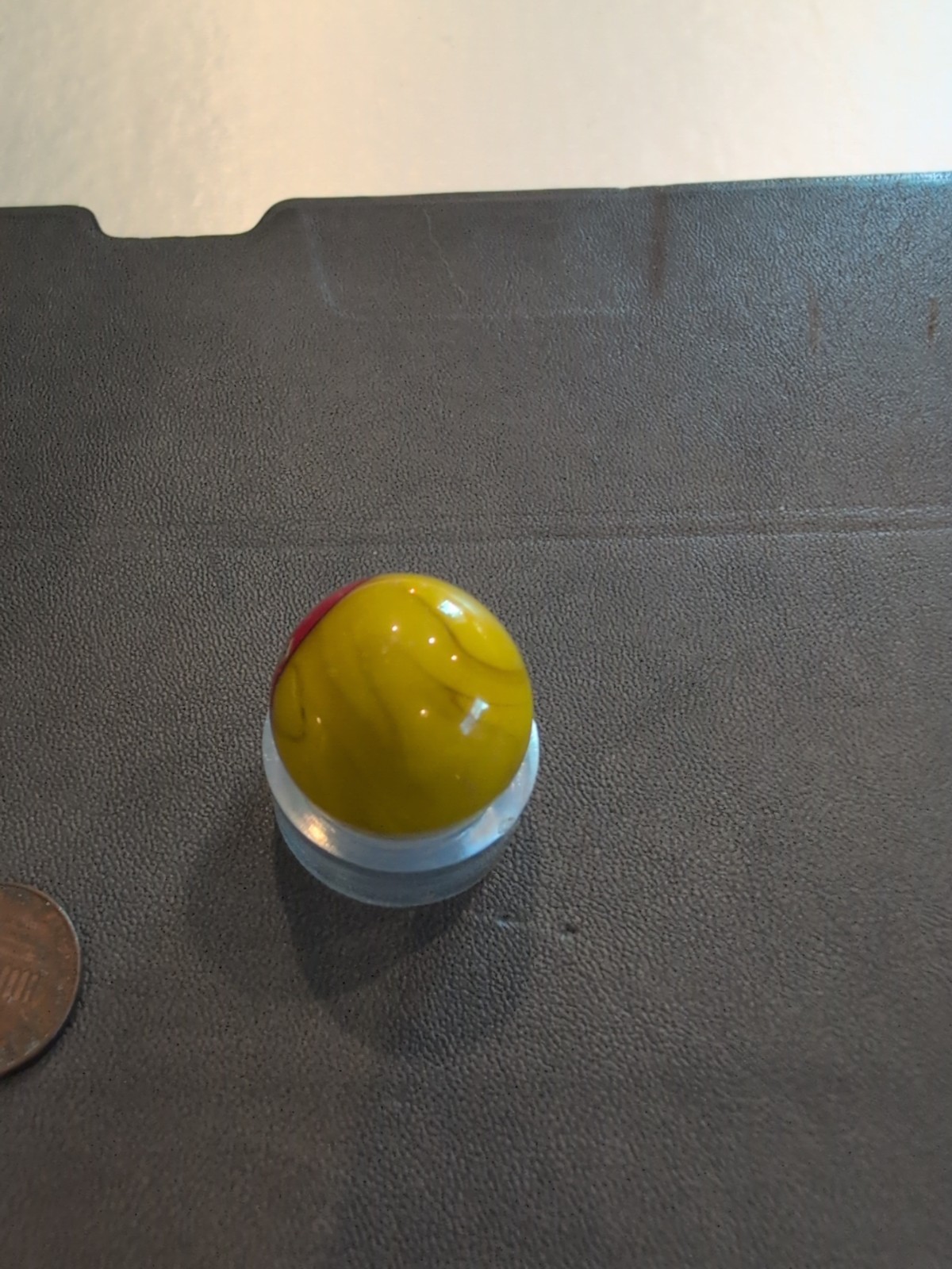 One Vintage Greg Biffle #16 NASCAR Logo Promotional Pearl Yellow Gold Marble