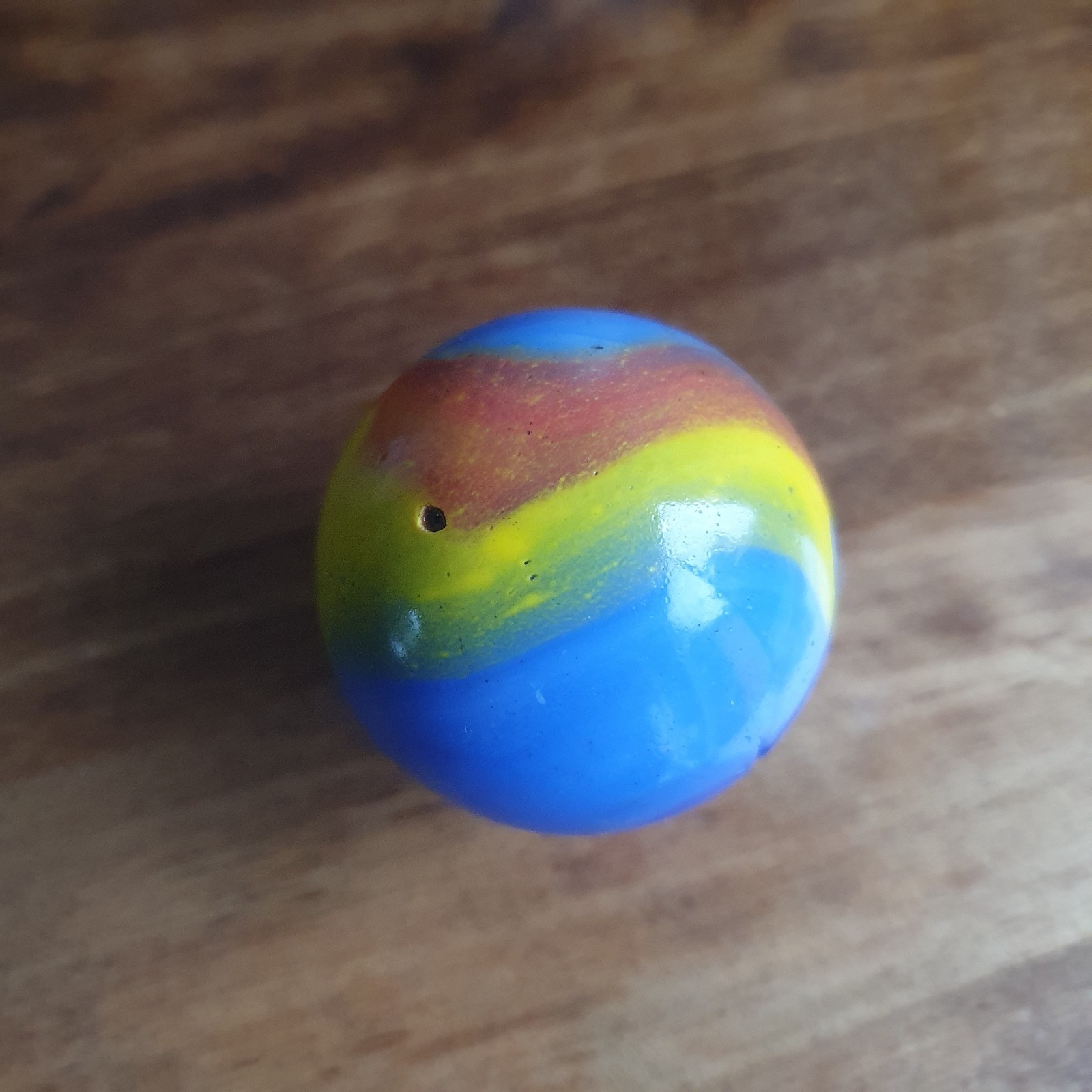 Vacor Import Toe Breaker 40mm Blue Swirl Mega Marble VGC Reacts To 365 UV Light