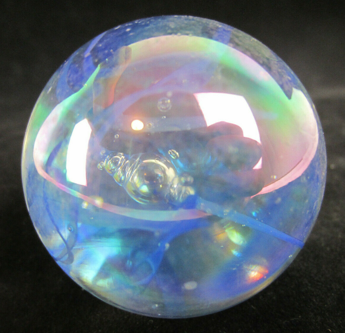 TOE BREAKER 50mm (2″) BLUE SPAGHETTI Wire Pull Confetti Marbles glass ball HUGE