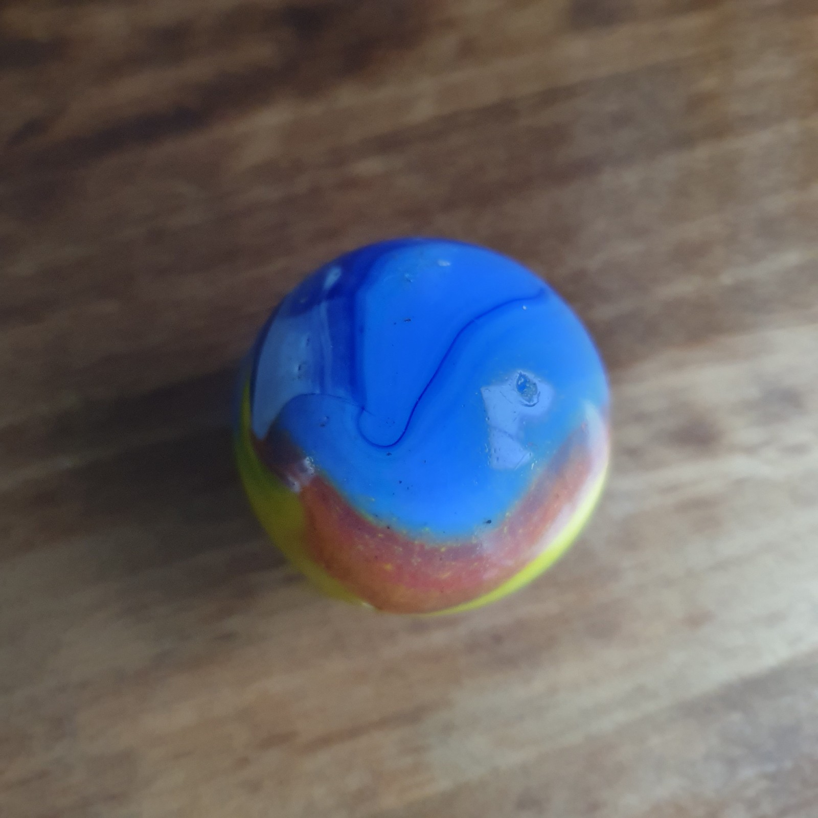 Vacor Import Toe Breaker 40mm Blue Swirl Mega Marble VGC Reacts To 365 UV Light