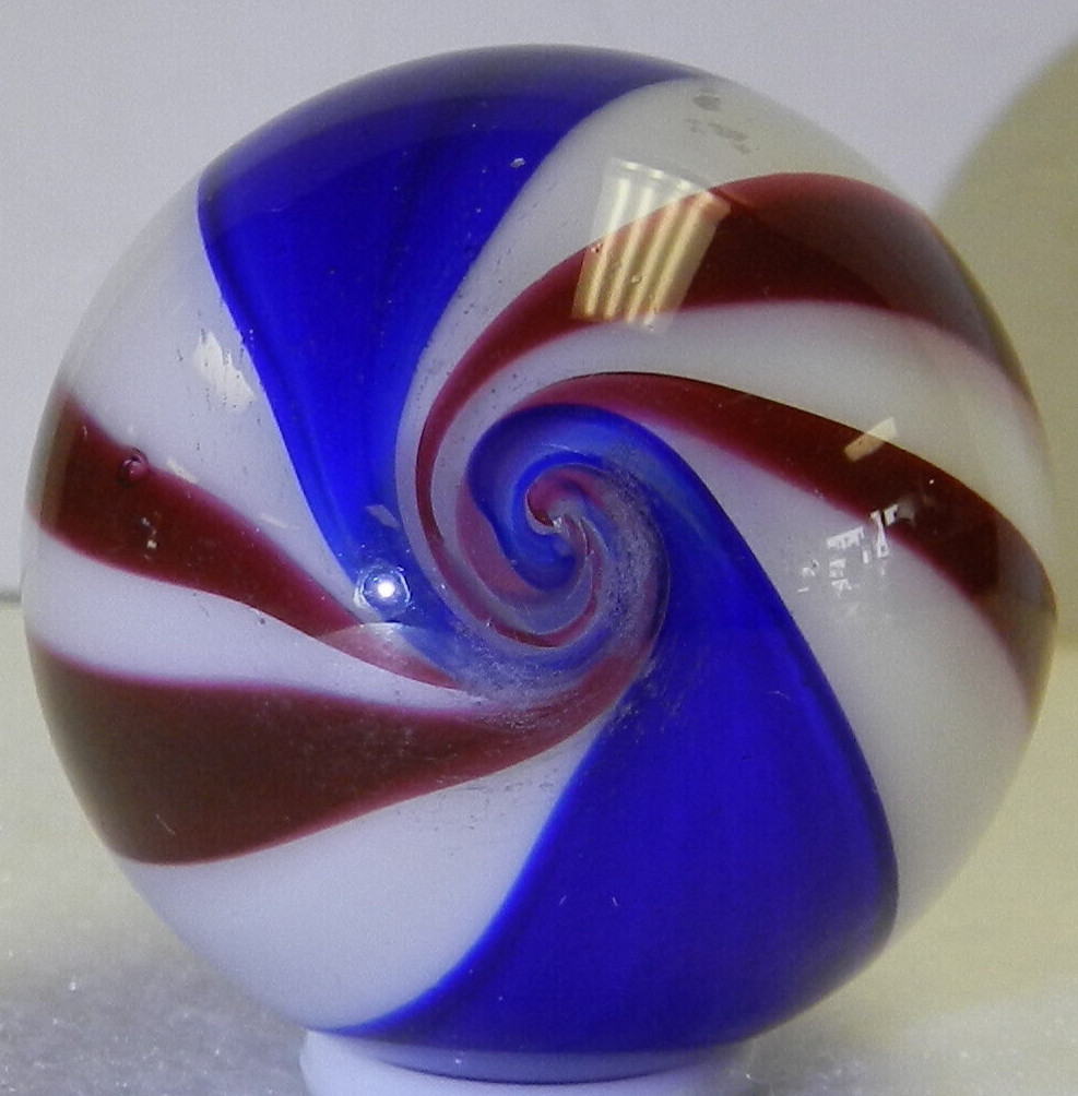 #17465m 1.31 Inches Handmade Contemporary Peppermint Swirl Marble