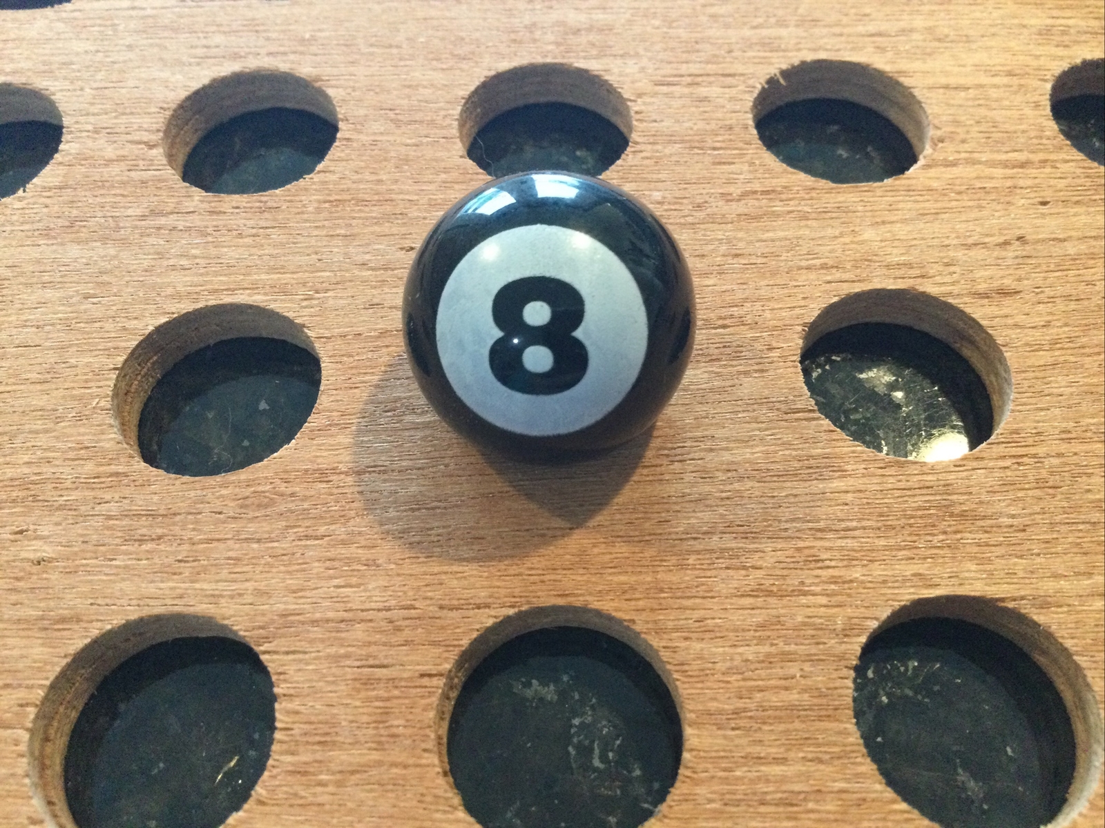 Billiard Ball | Black Number 8 | Black & White Marble