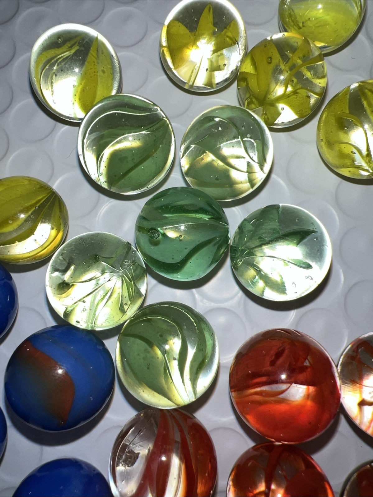 Lot of 43 Antique Vintage Marbles Opaque Swirl Shooter Agate Marble Cats Eye