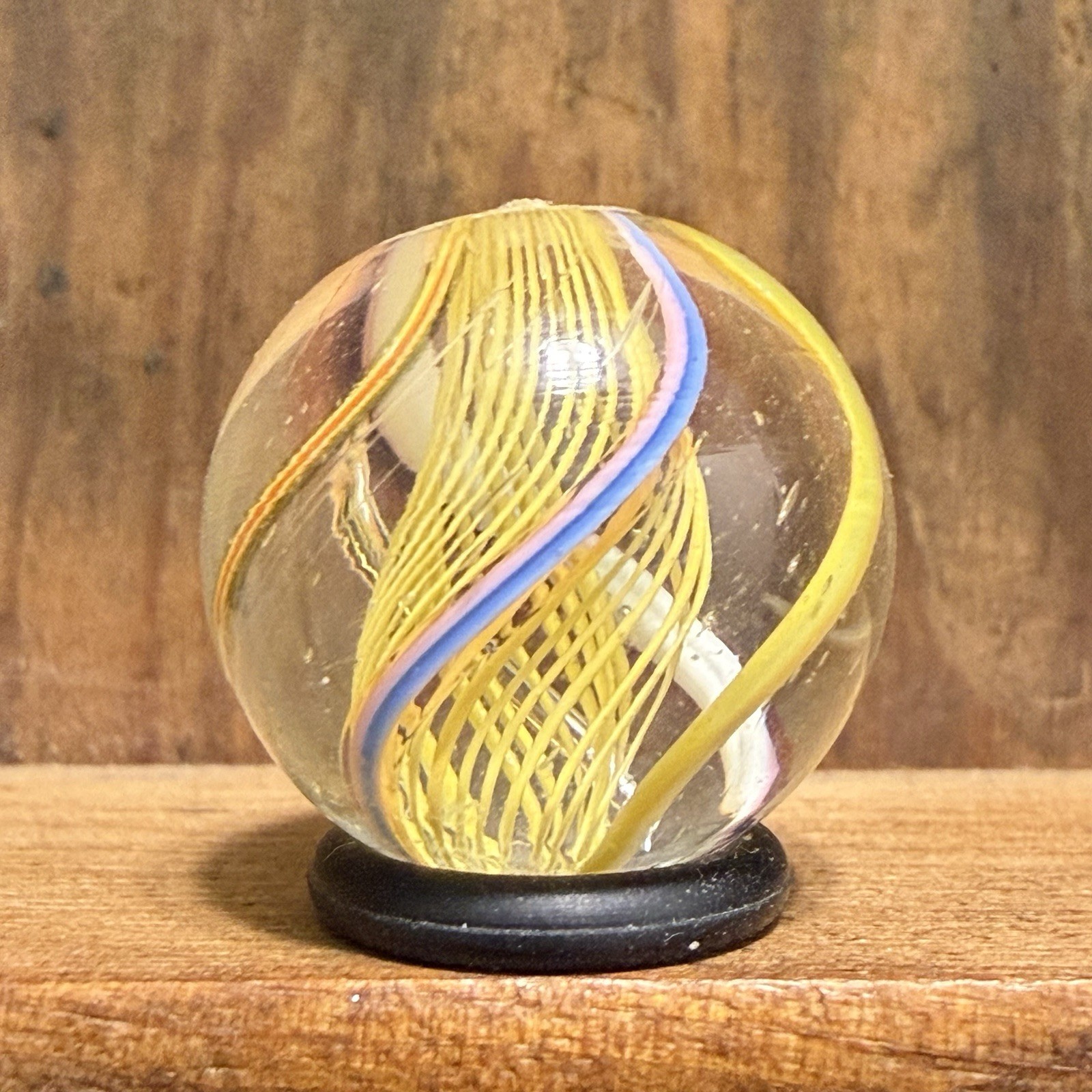 Antique German Handmade Latticinio Swirl Marble 11/16” Mint(-) | 329