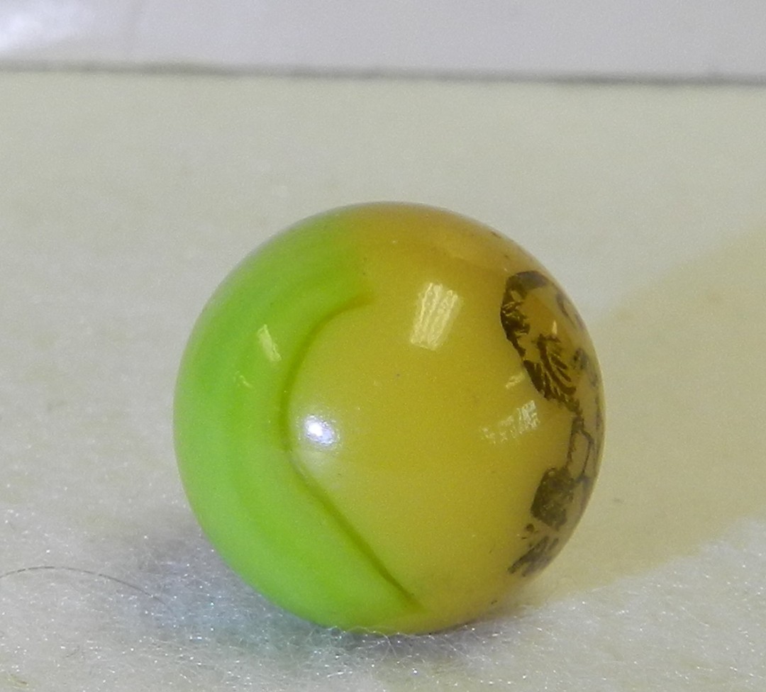20650m Original Vintage Peltier Glass Comic Picture Marble Smitty .67 In Mint